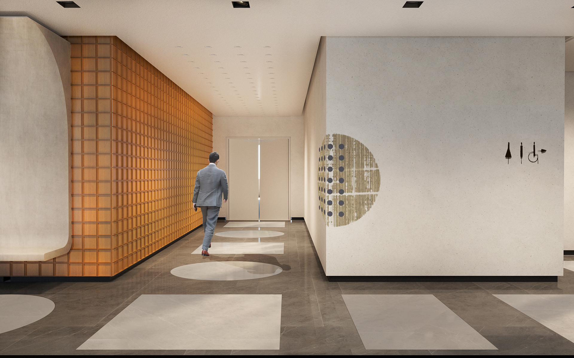 RENDER VIEW OF THE OFFICE COMMON CORRIDORS