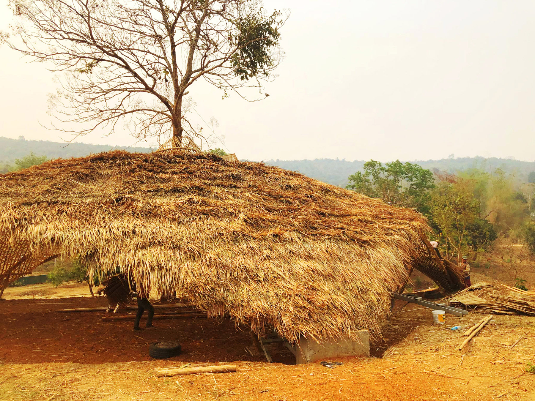 COMPLETE BUILDING WITH THATCH ROOF