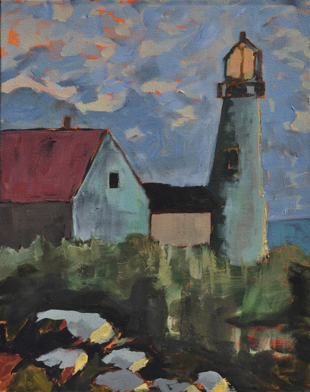 "Lighthouse Study" Acrylic on Canvas 20"x16" 2014