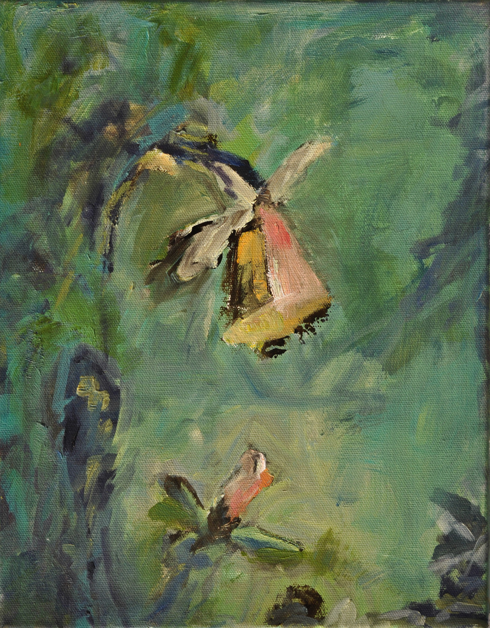 "Tulip Abstract" Acrylic on Canvas 14"x11" 2015