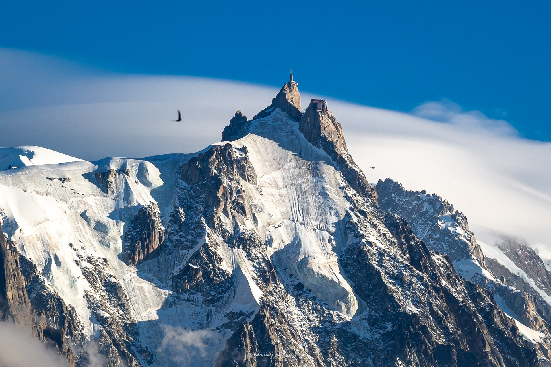 From Chamonix to the clouds: the Aiguille du Midi peak in eternal snow. Petre Miuta Photography, Mont Blanc, France