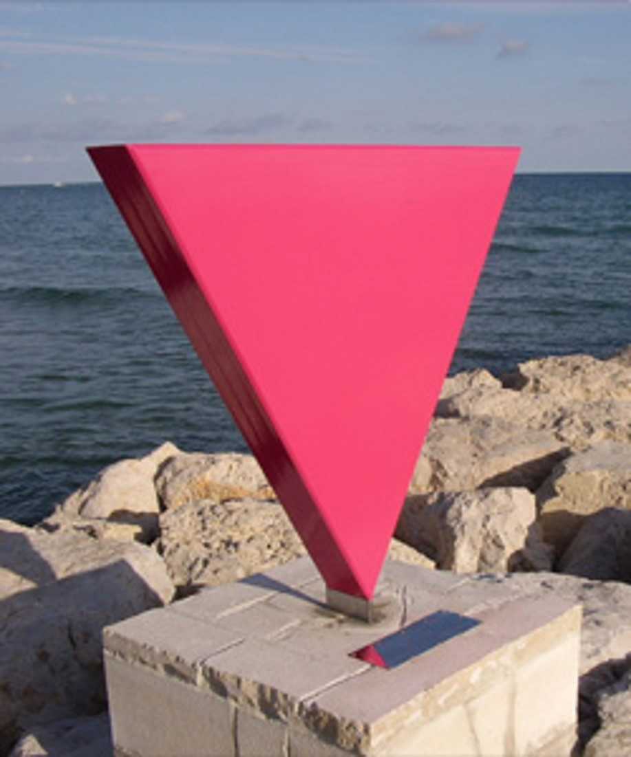 1. Pink triangle in Catalan town of Sitges 