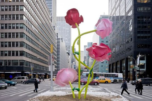 The Roses, A Public Art Installation by Will Ryman In New York City