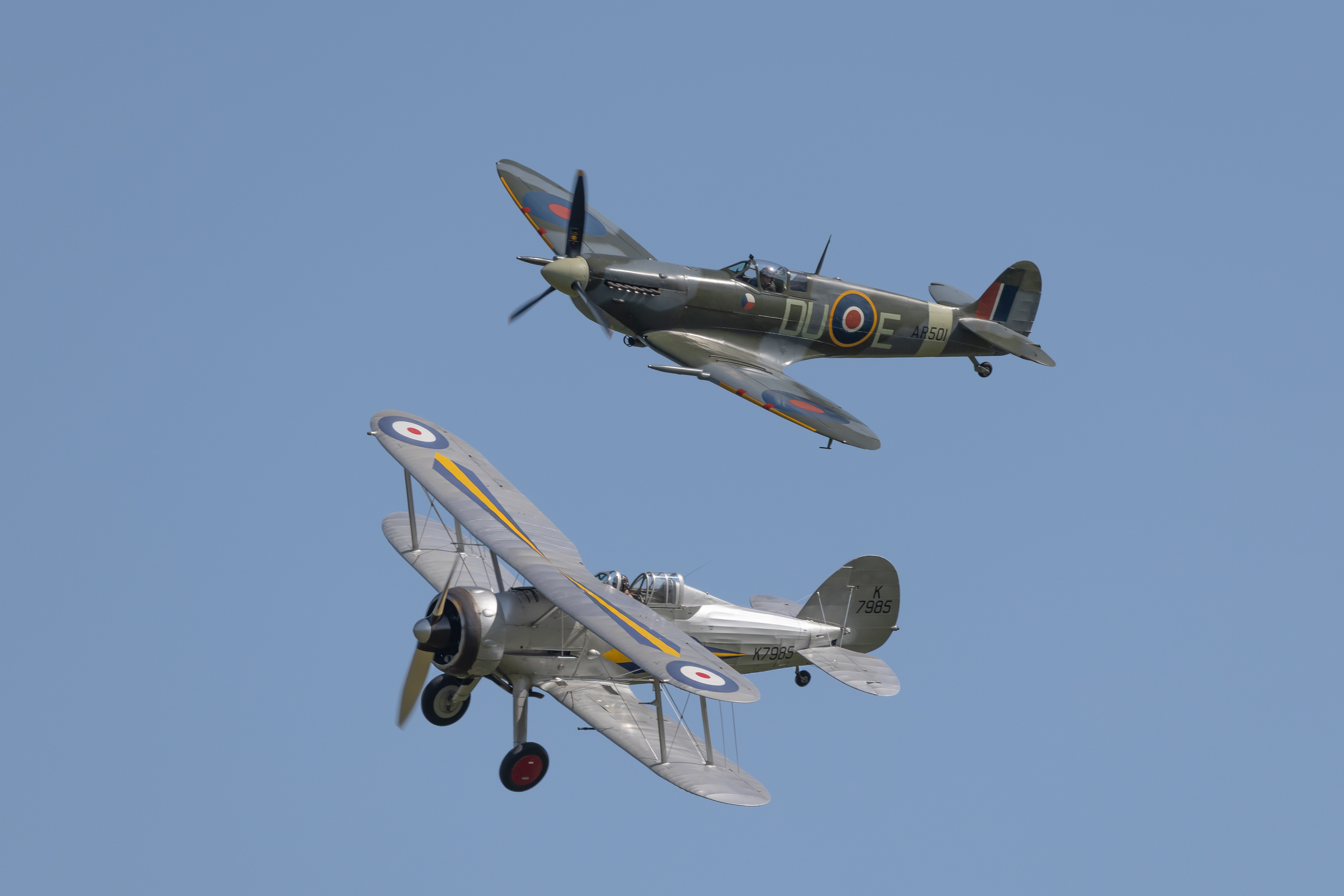 Biggleswade Airshow - Spitfire and Gladiator