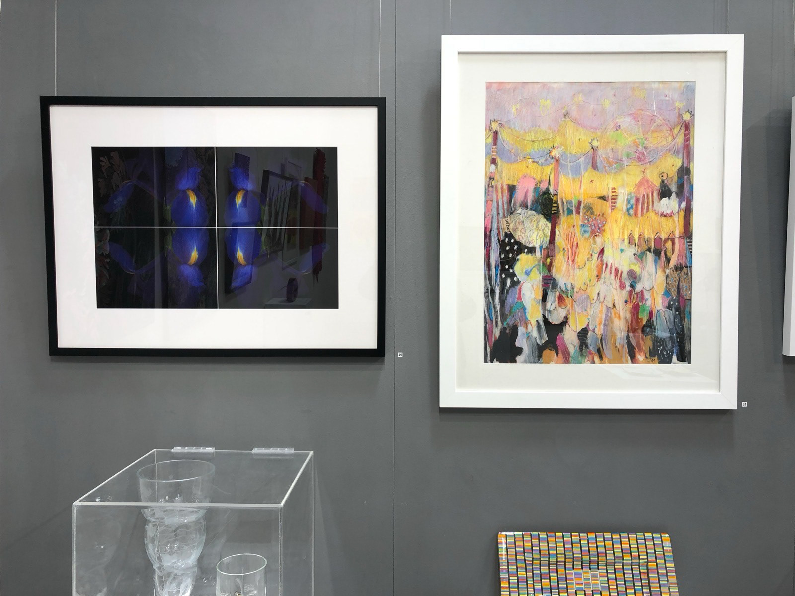 'Blue-Irises -Quadriptych no. 1'  in exhibition At the 'Gallery M' - 2021