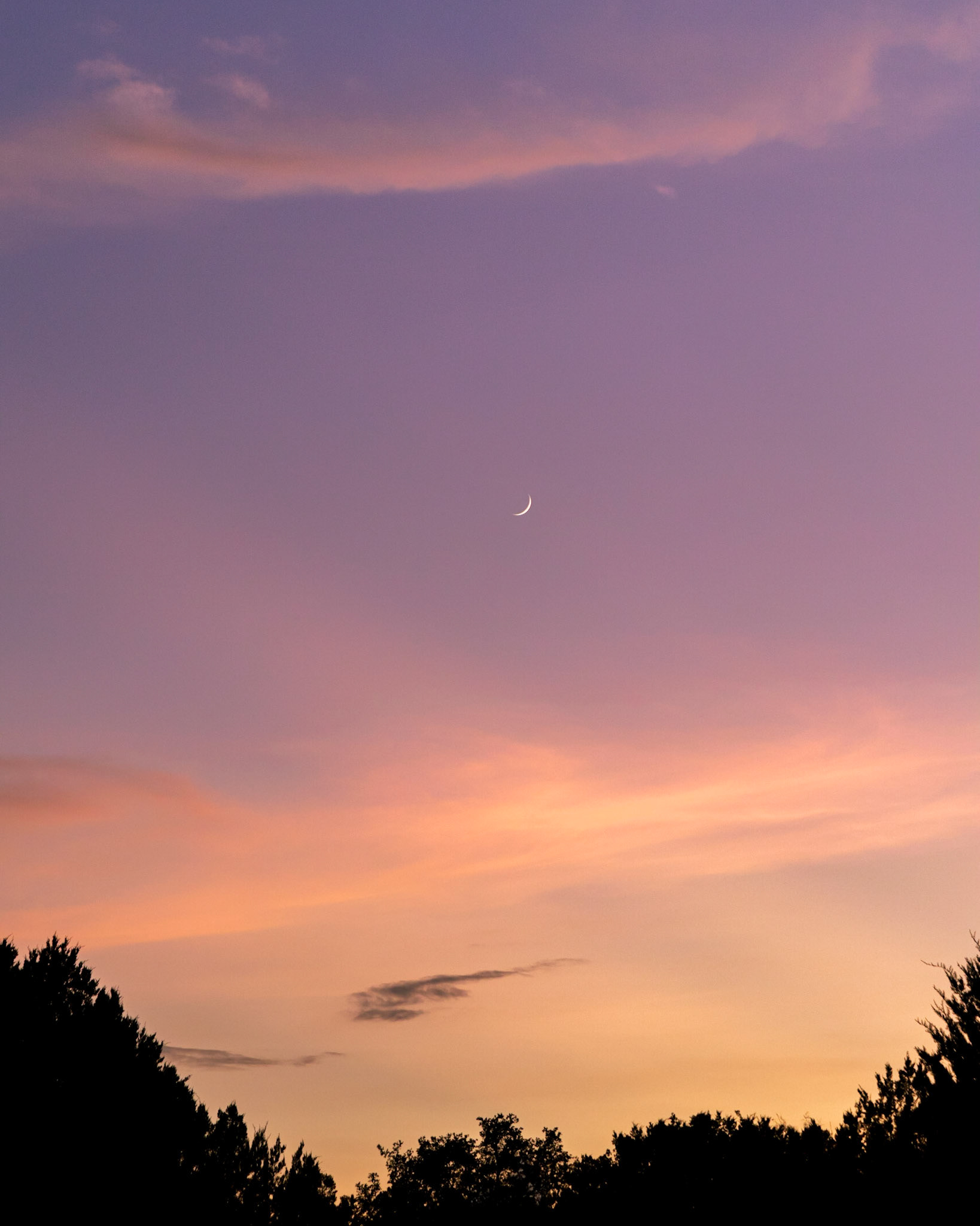 Crescent Moon Sunset