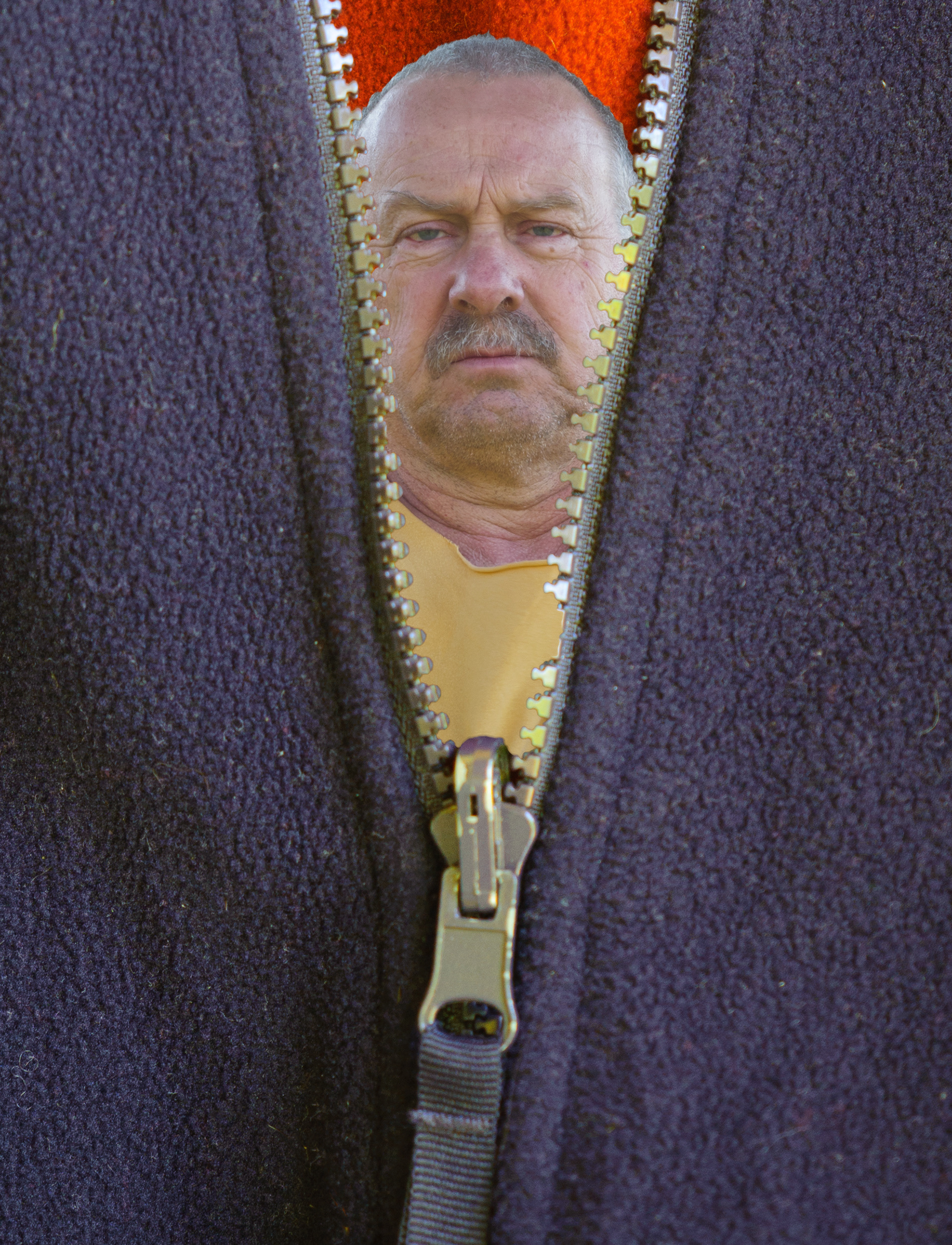 Or behind the zipper?