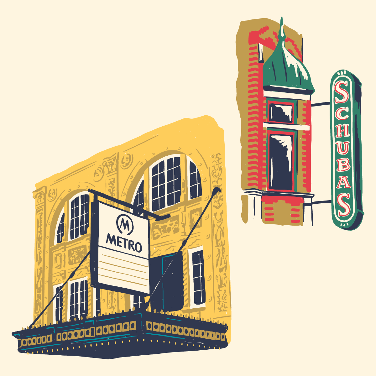 Steve Shanabruch Illustration and Design - Old Style Bar Print