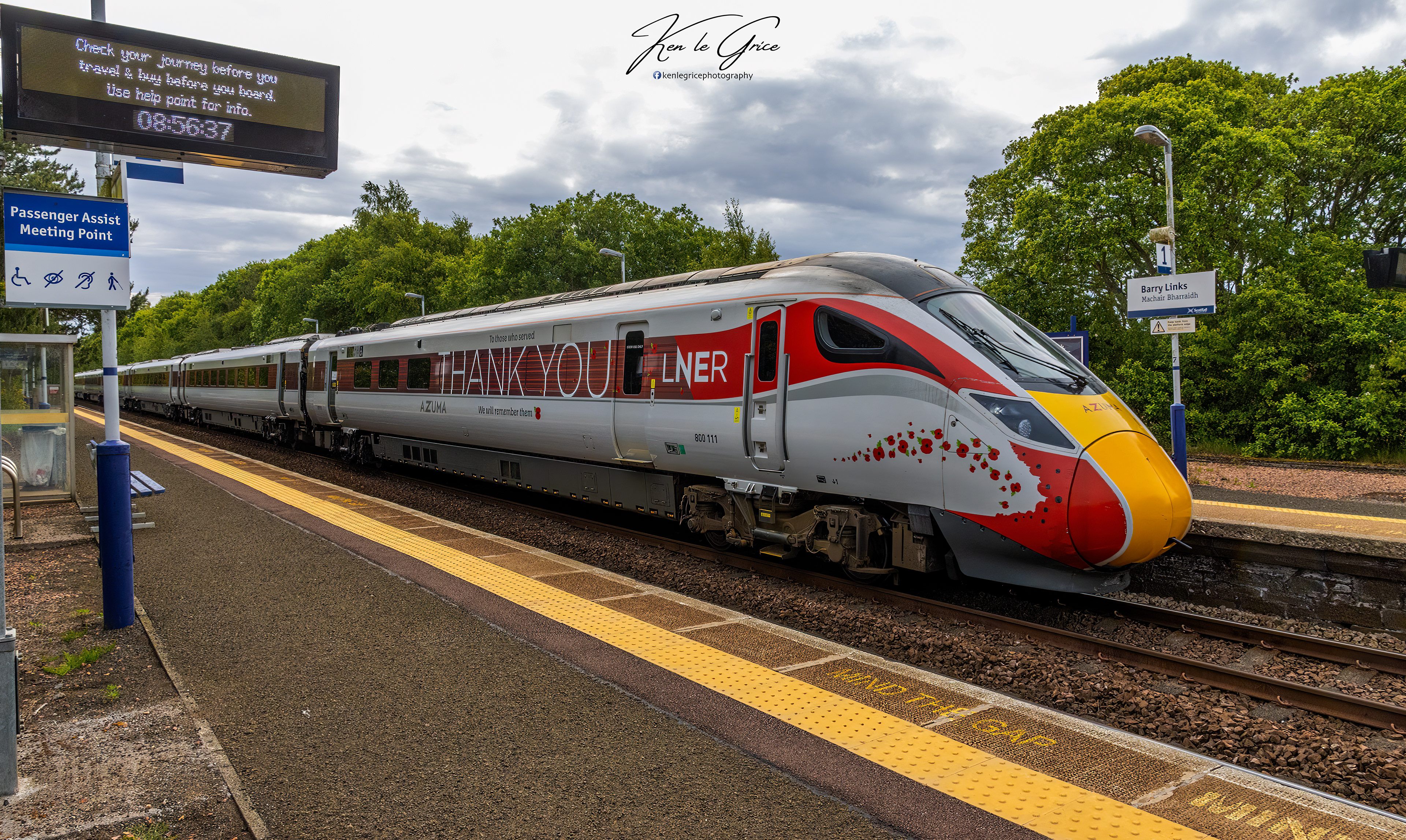LNER Azuma 'Remembrance Thank You' livery