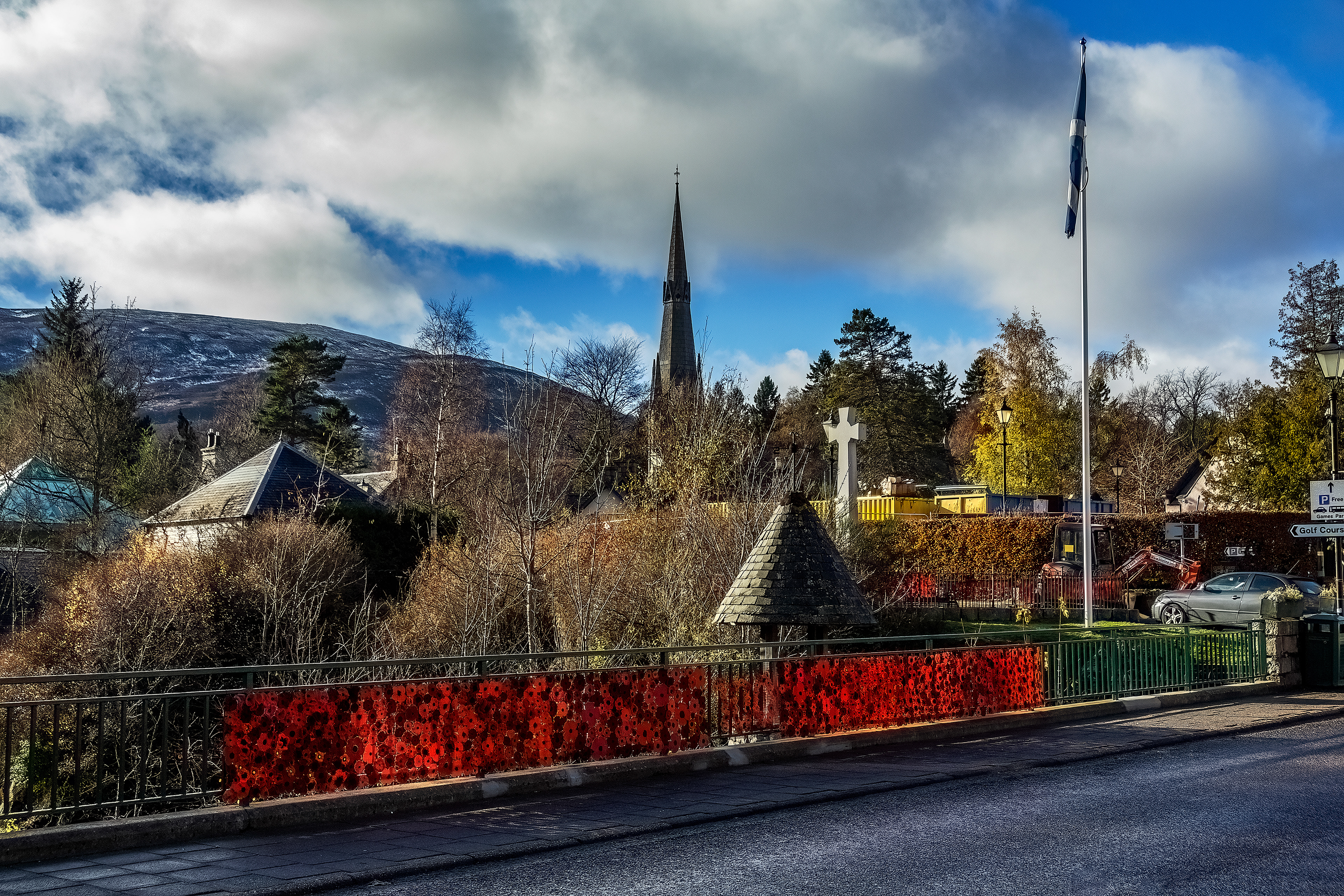 Remembrance Poppies at Braemar