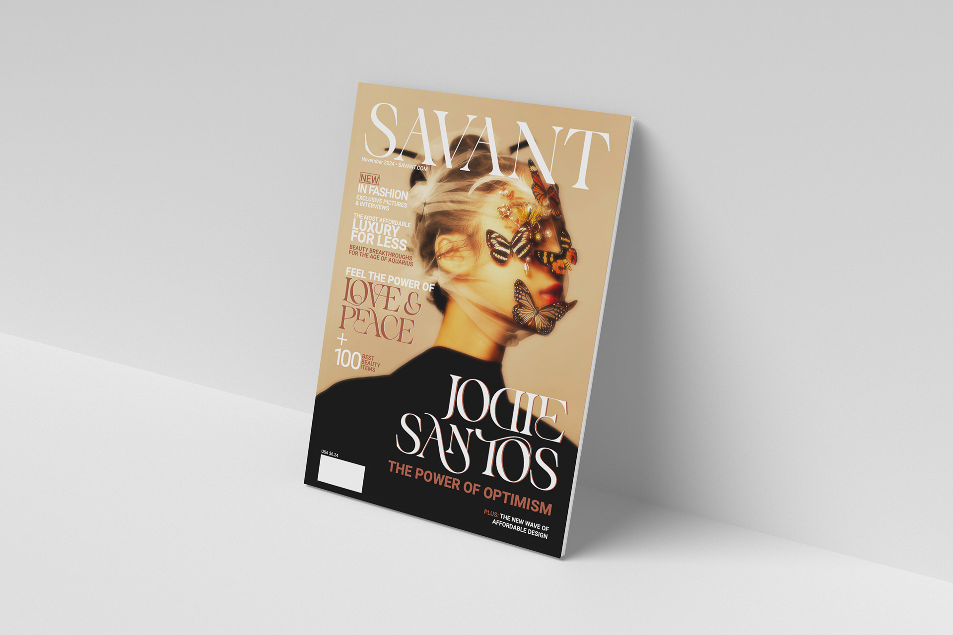 Magazine cover exploring typography layouts and hierarchy