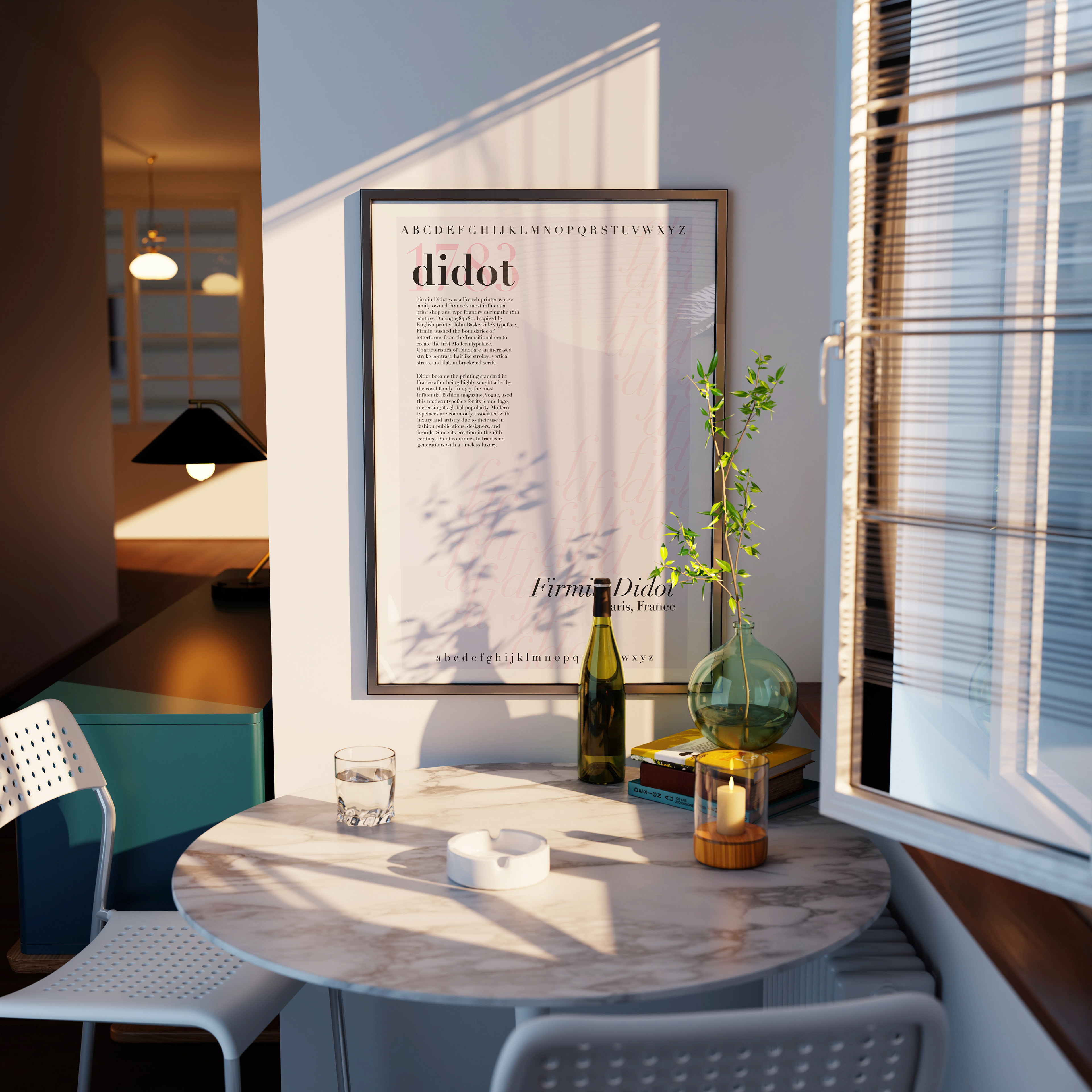 Explored typography layout by creating type specimen posters for Didot