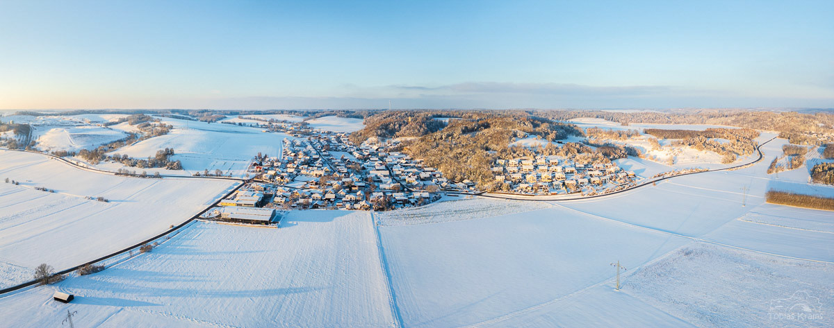 Sonnenuntergang im Winter - Mettenbach 2023