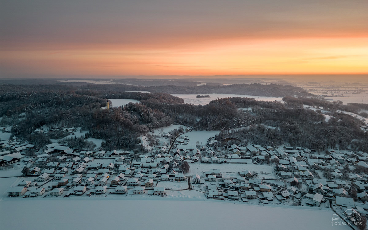 Sonnenaufgang im Winter - Mettenbach 2023