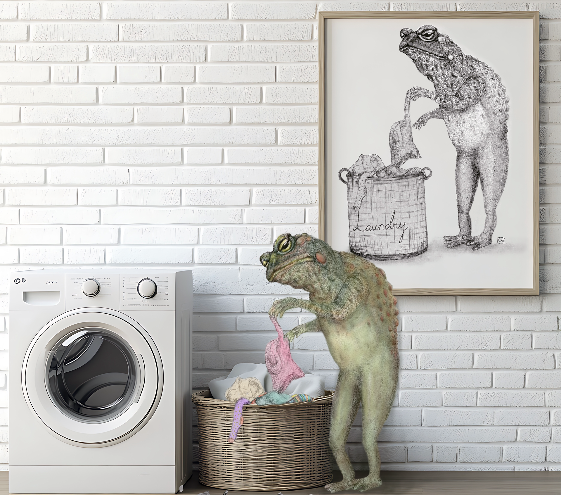 "An Anthropomorphic Laundrotoad Makes for a Worthy Housemate" Can he come live with you?