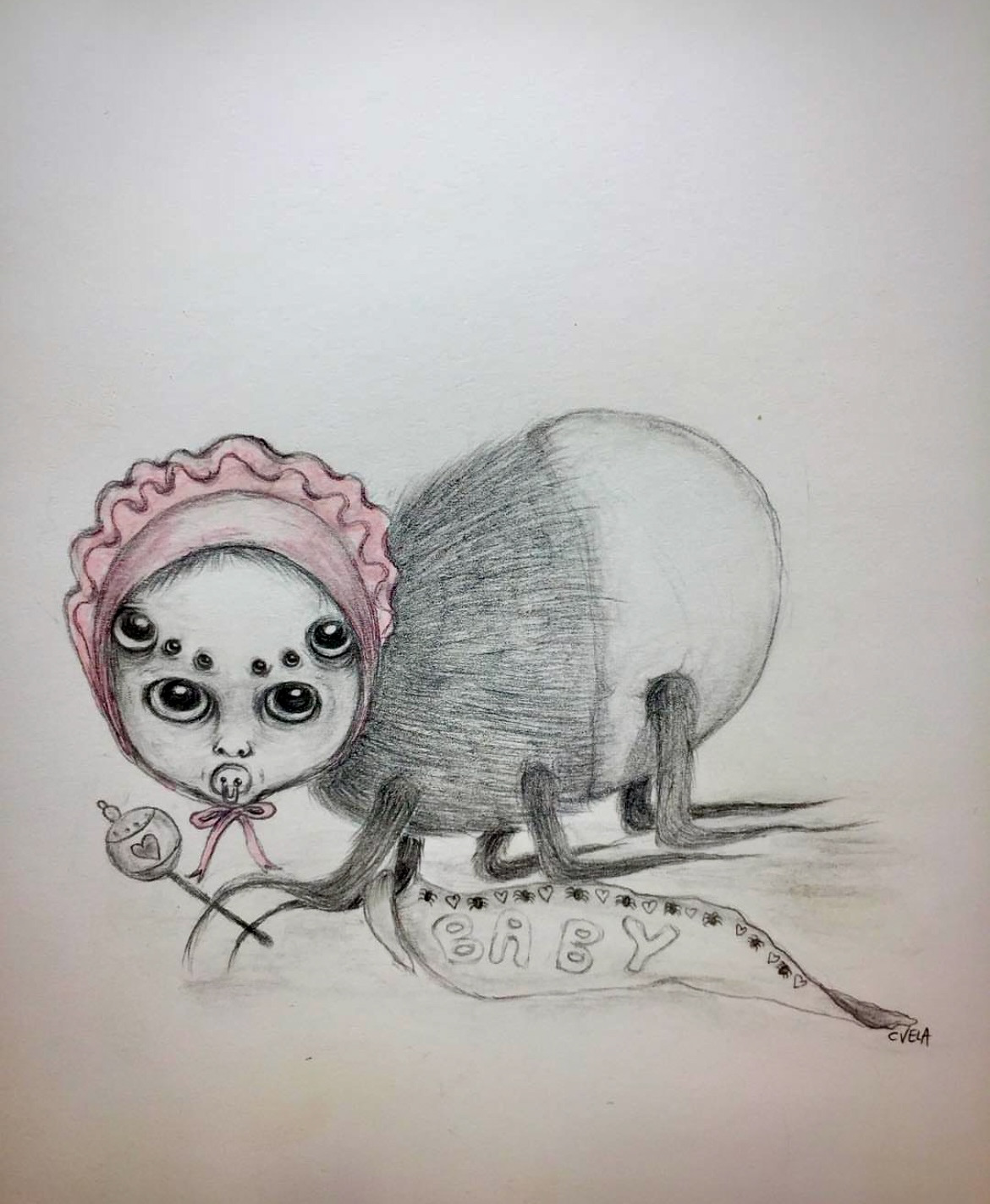 "Tumbla" Graphite and watercolor on paper