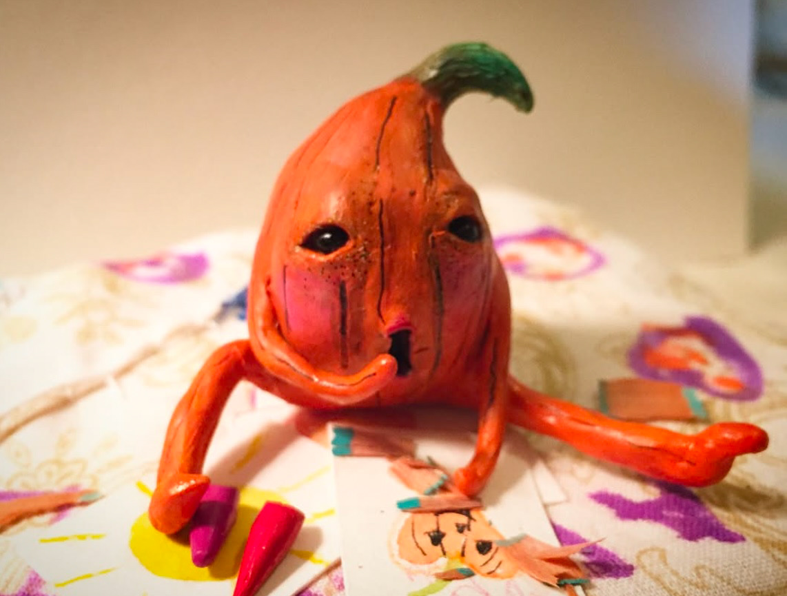 "Penelope Pumpkin" Polymer clay sculpt