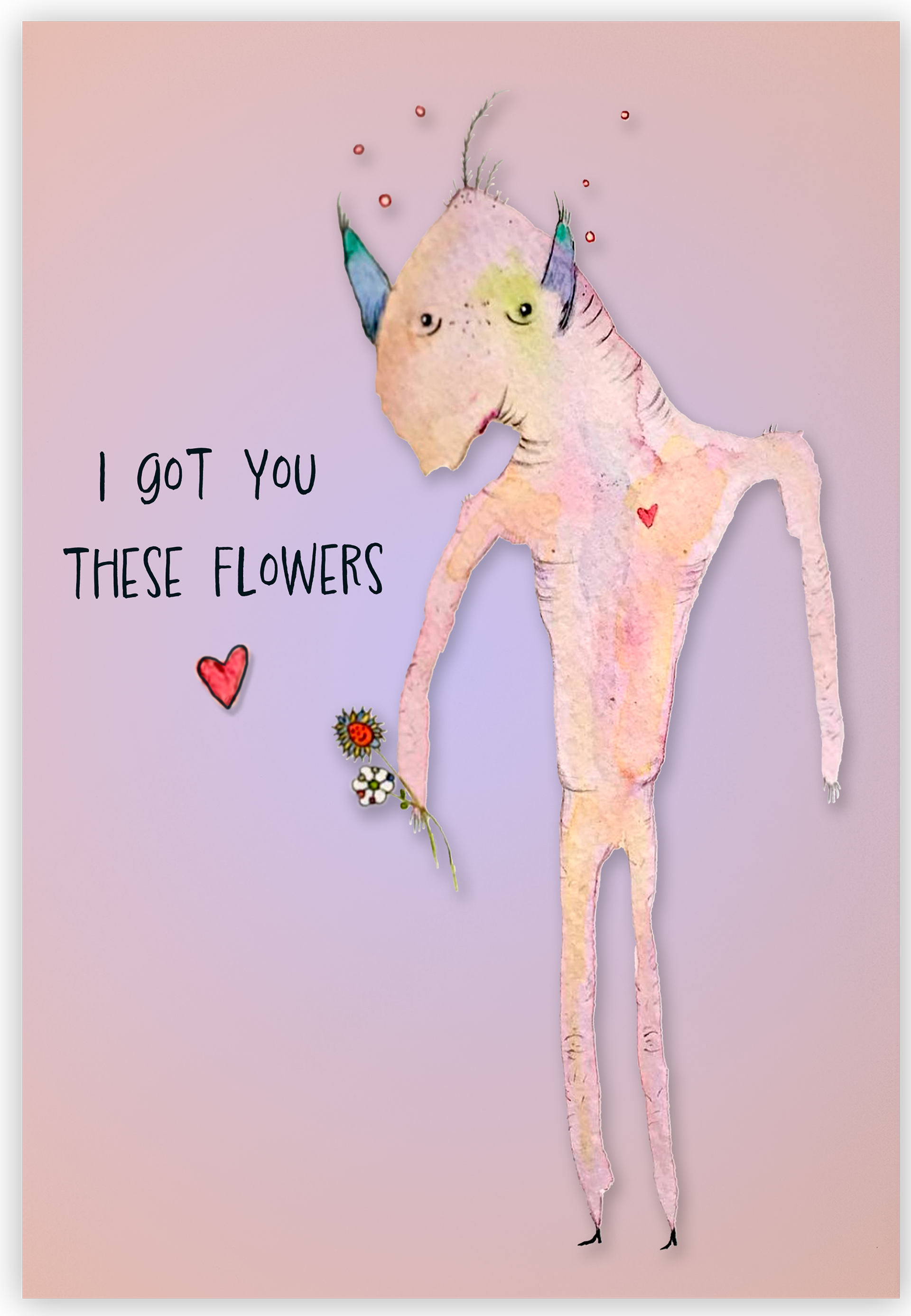 "Awkward but Kind" Cheer Up Monsters Greeting Card Series