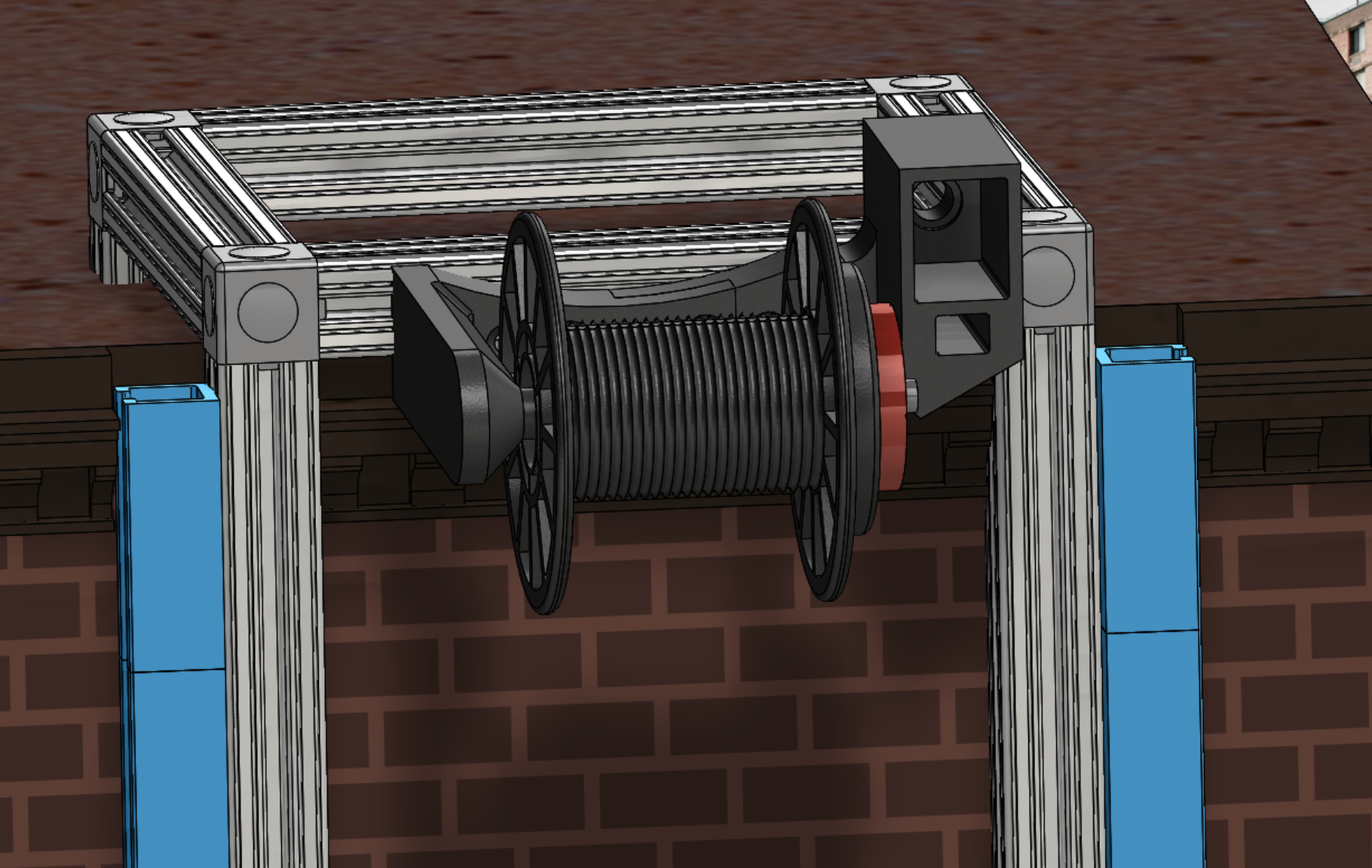 Winch (housed in clamp)