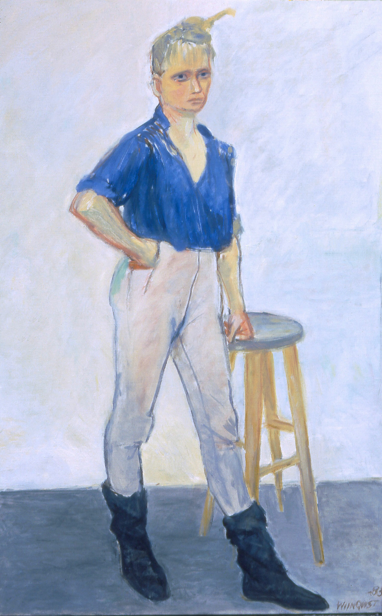 Birgitta stående (olja)