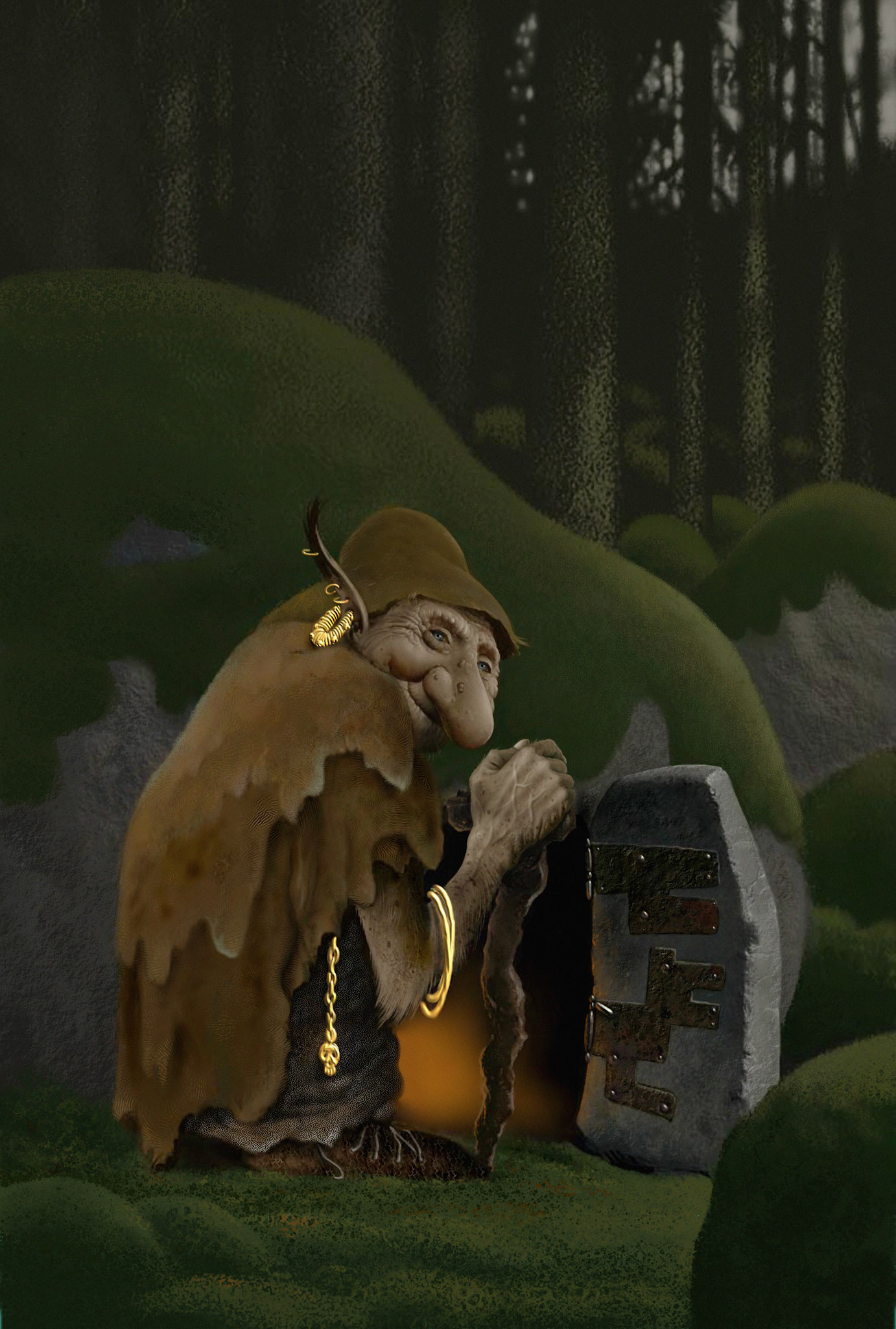 Illustration till egen faktabok: Monster och Myter