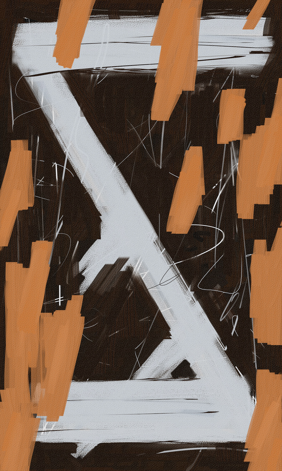 Tecken med rostgul (digital media)