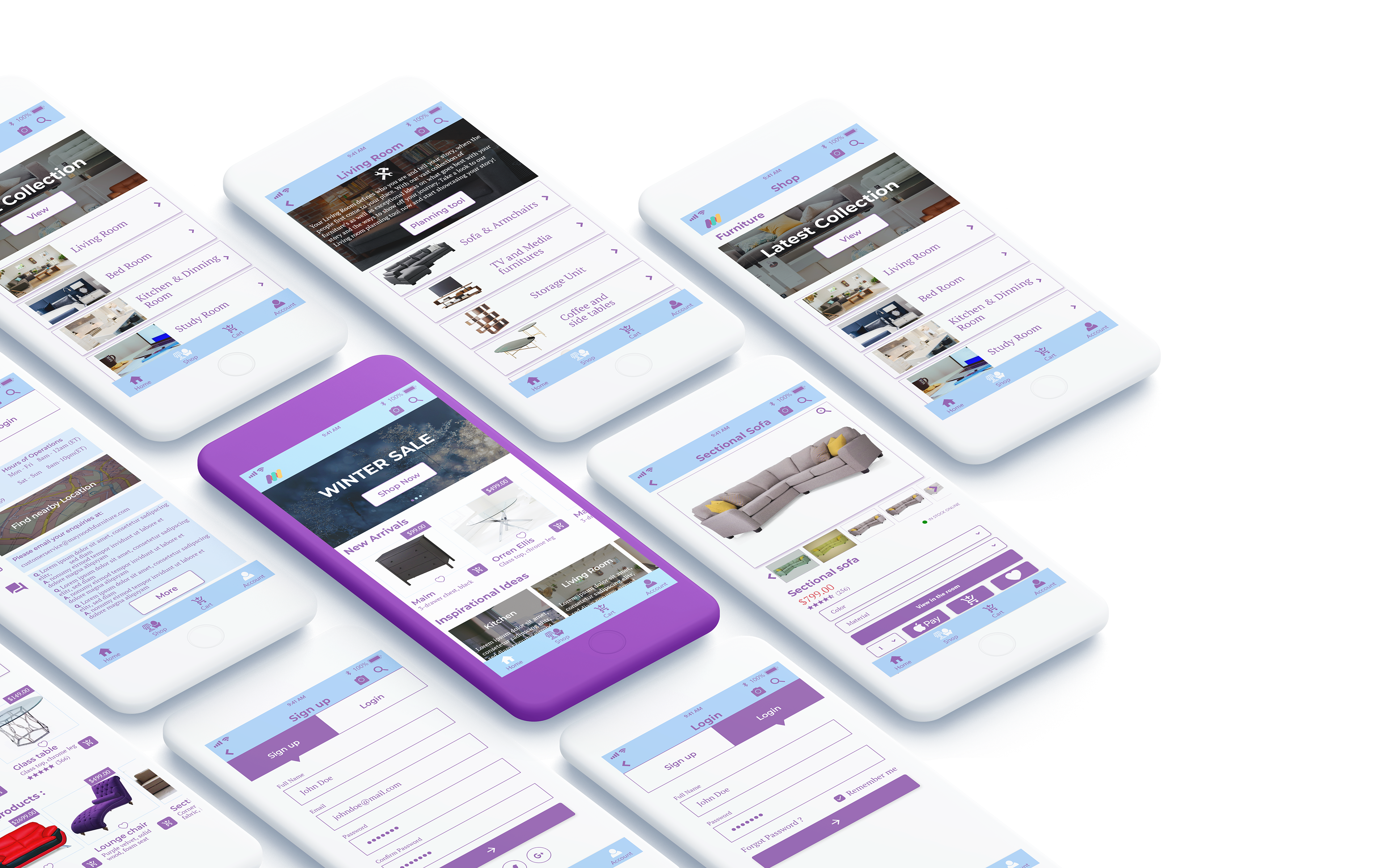 Maynooth high fidelity design mockup mobile