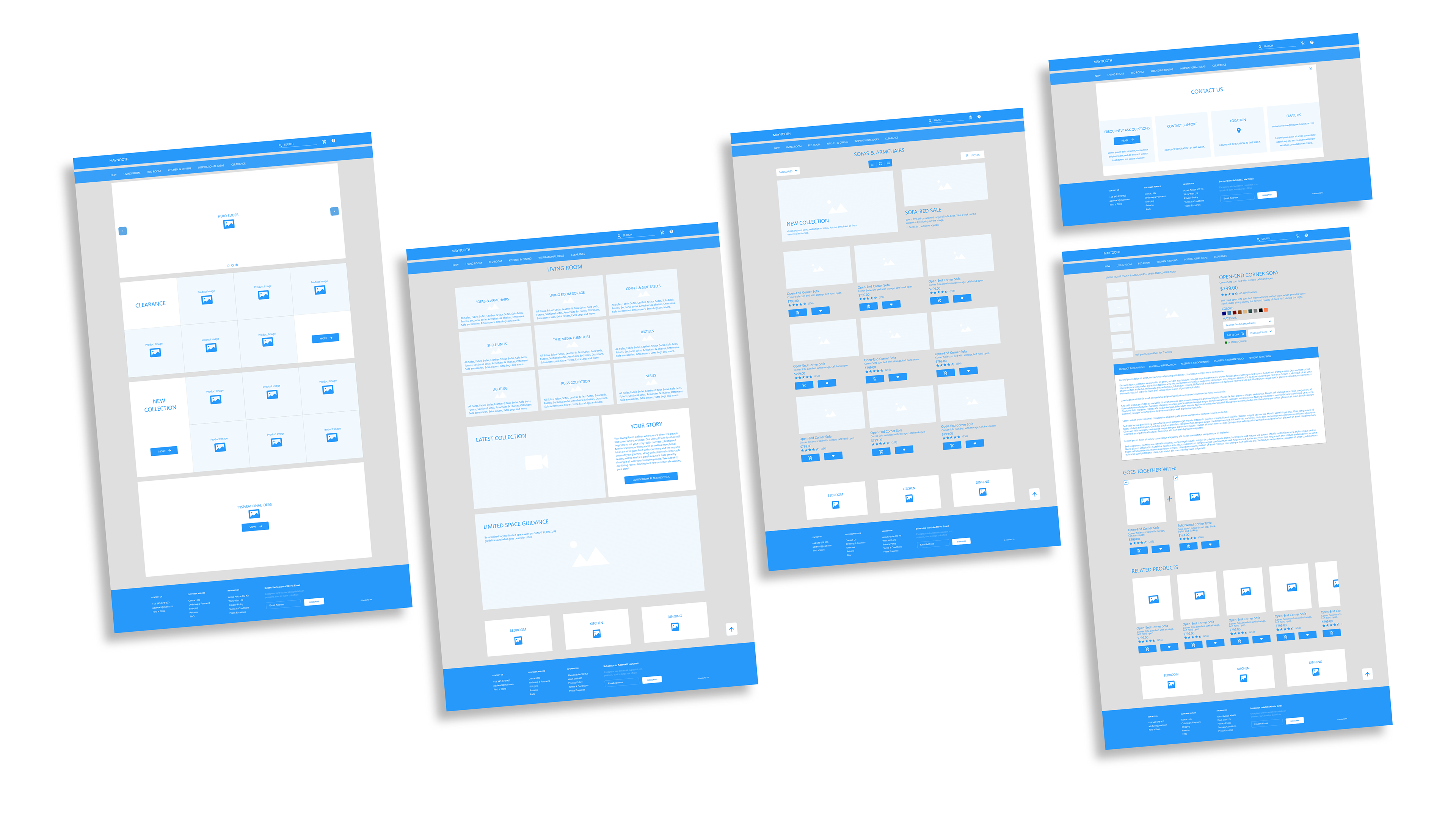 Maynooth wireframes