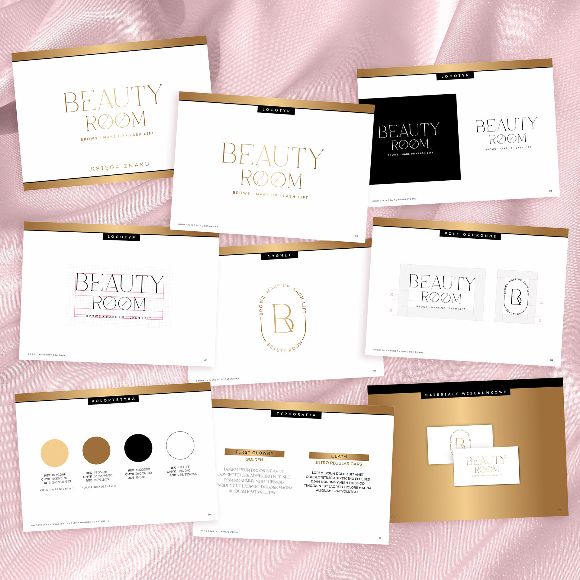The texture of the satin fabric of beige color for the background