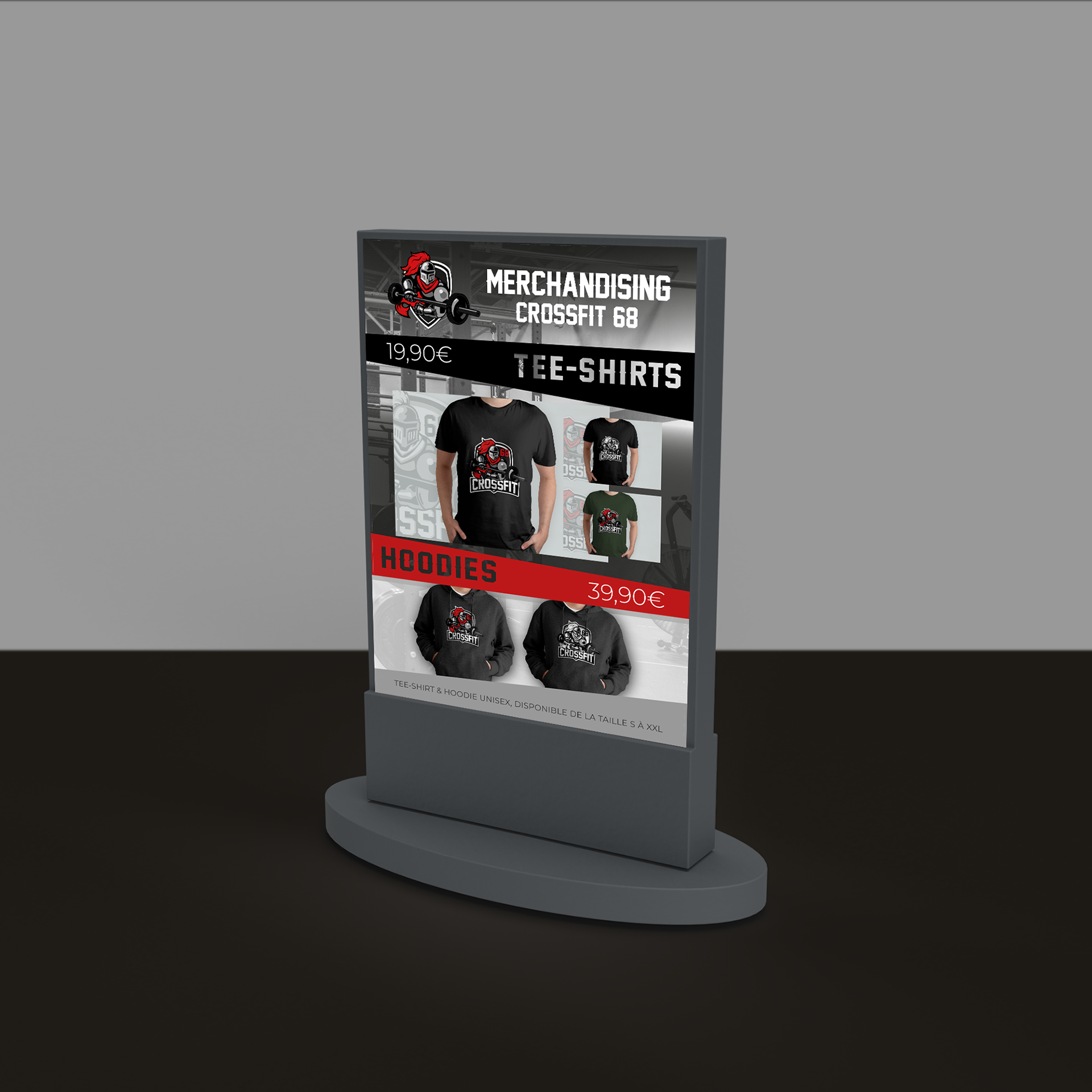 Mock-up affiche merchandising