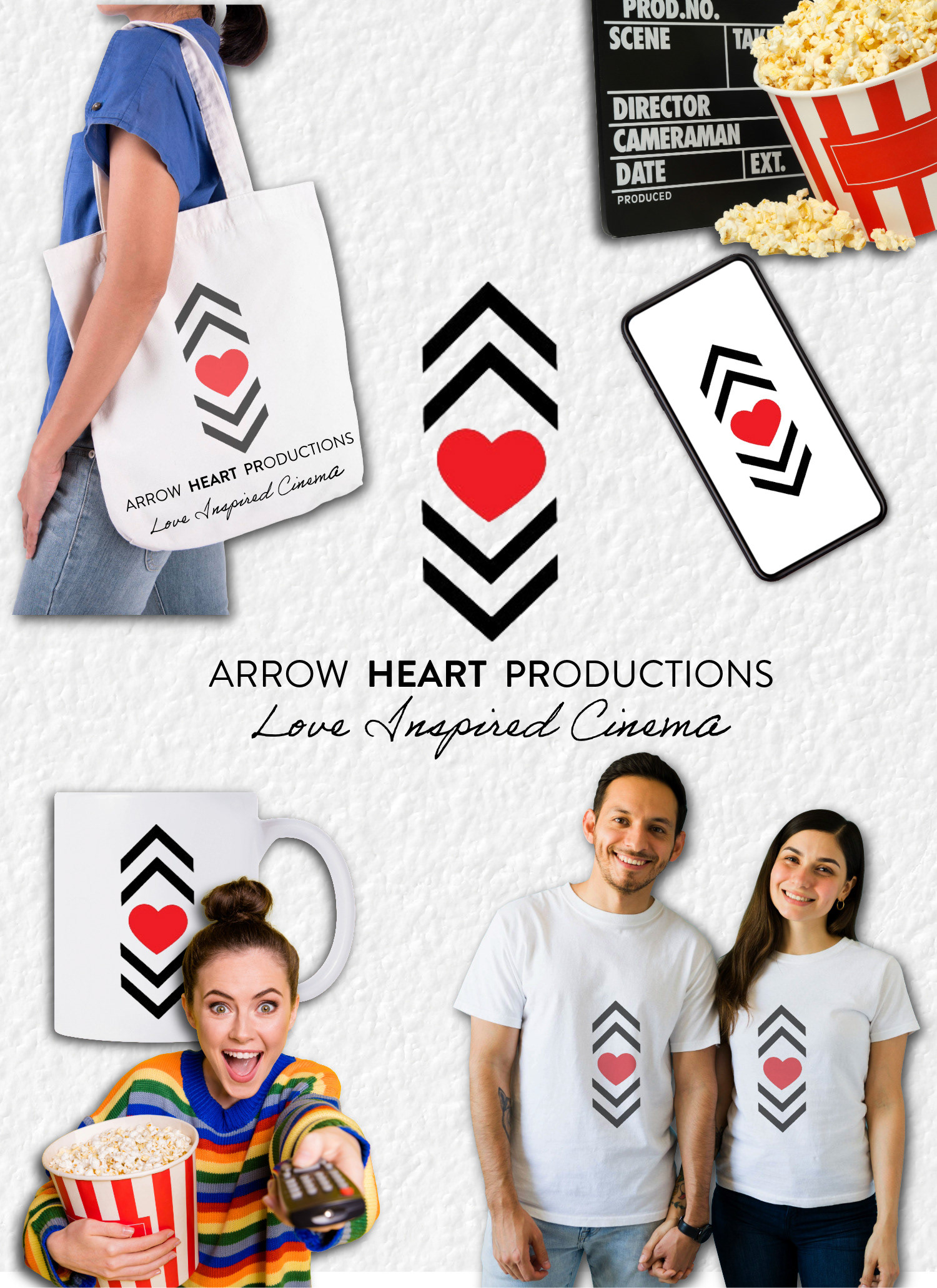 Arrow Heart Productions  Logo and Brand ID