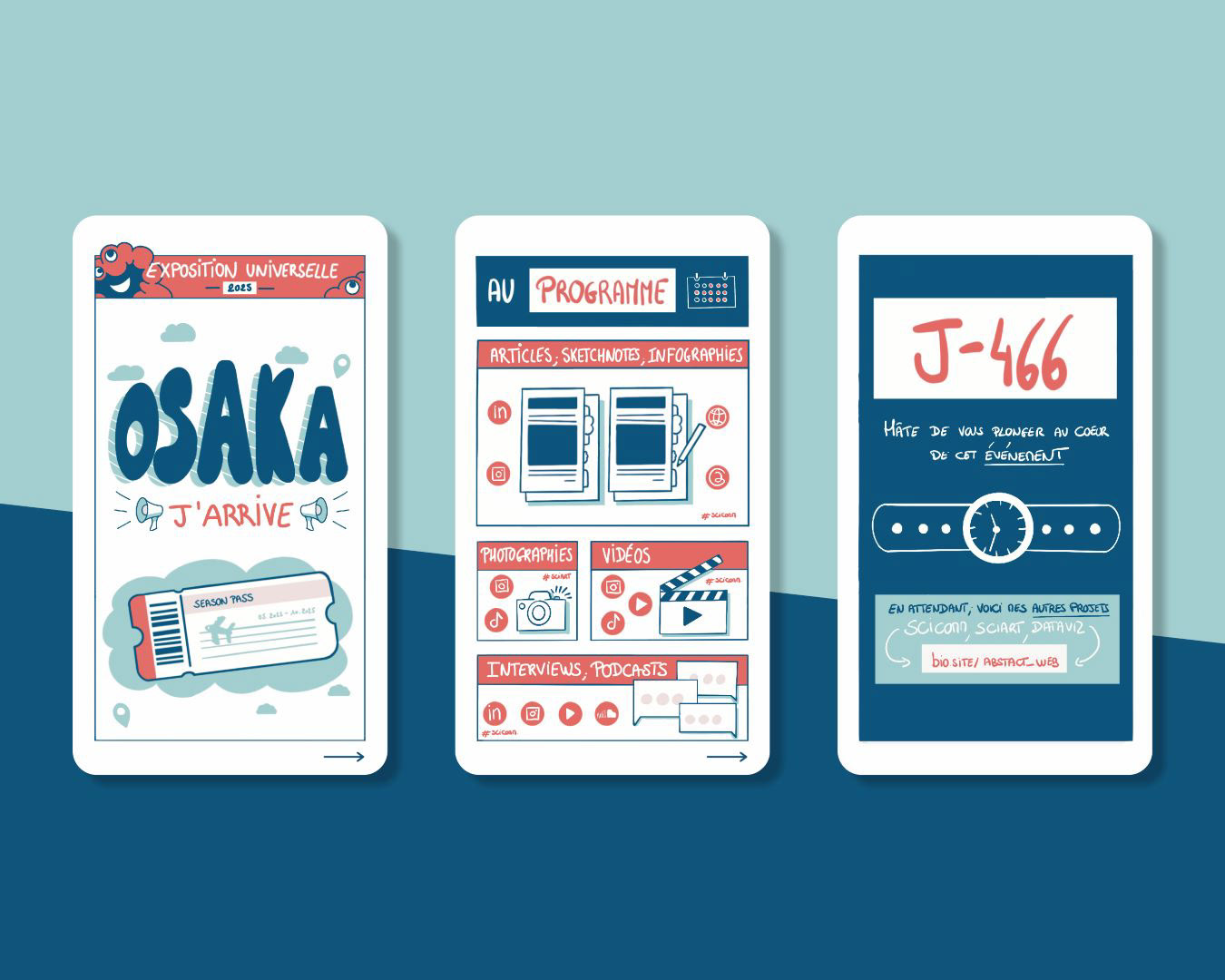 osaka - style sketchnote - story instagram, pinterest