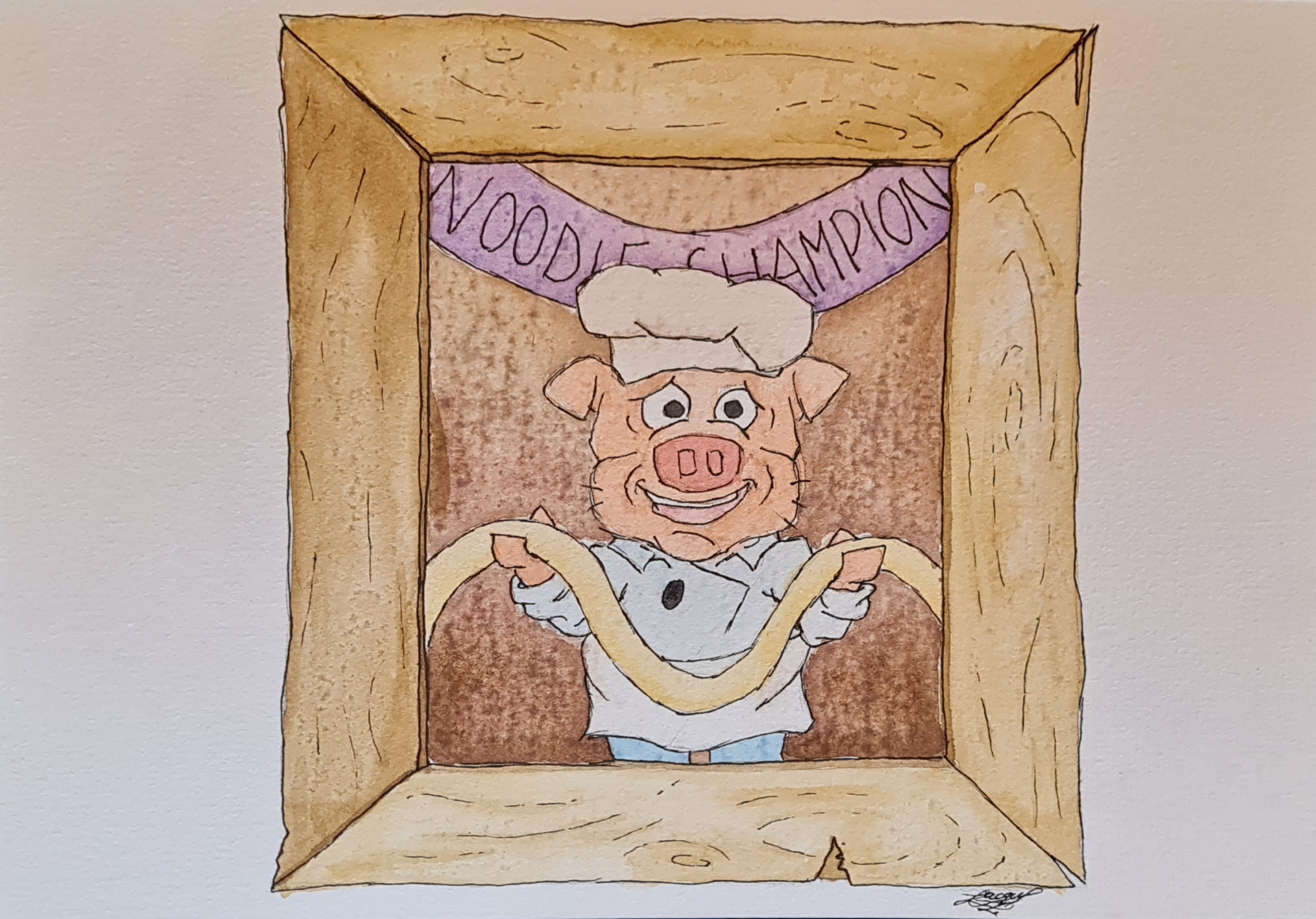 Pigsy - Lego Monkie Kid, fan art, watercolour