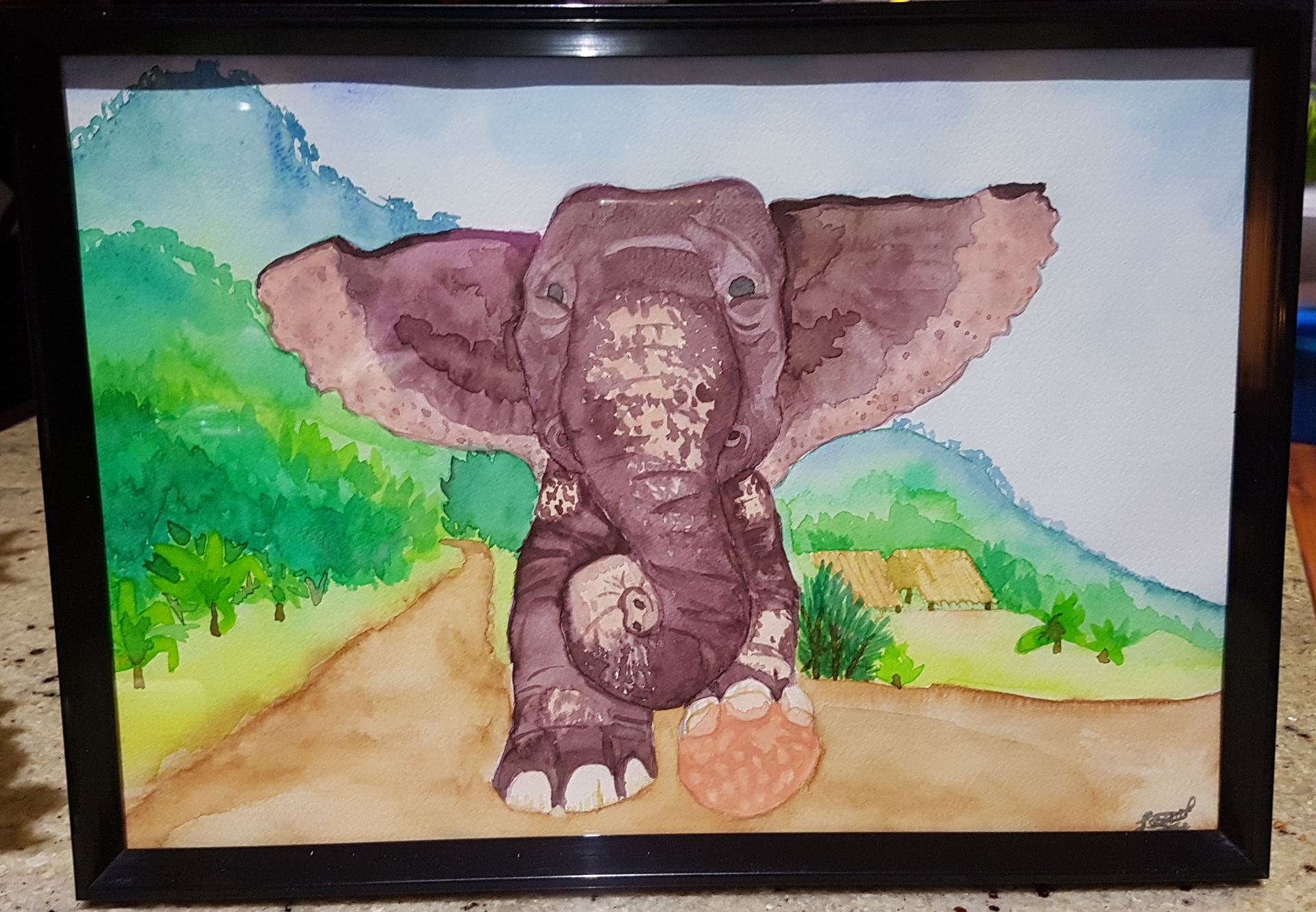 Elephant watercolour