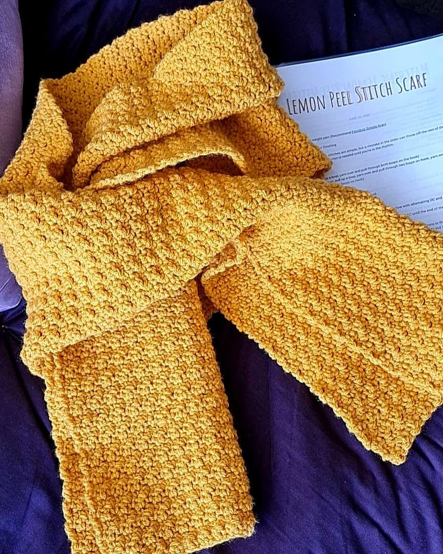 Lemon Peel crochet scarf