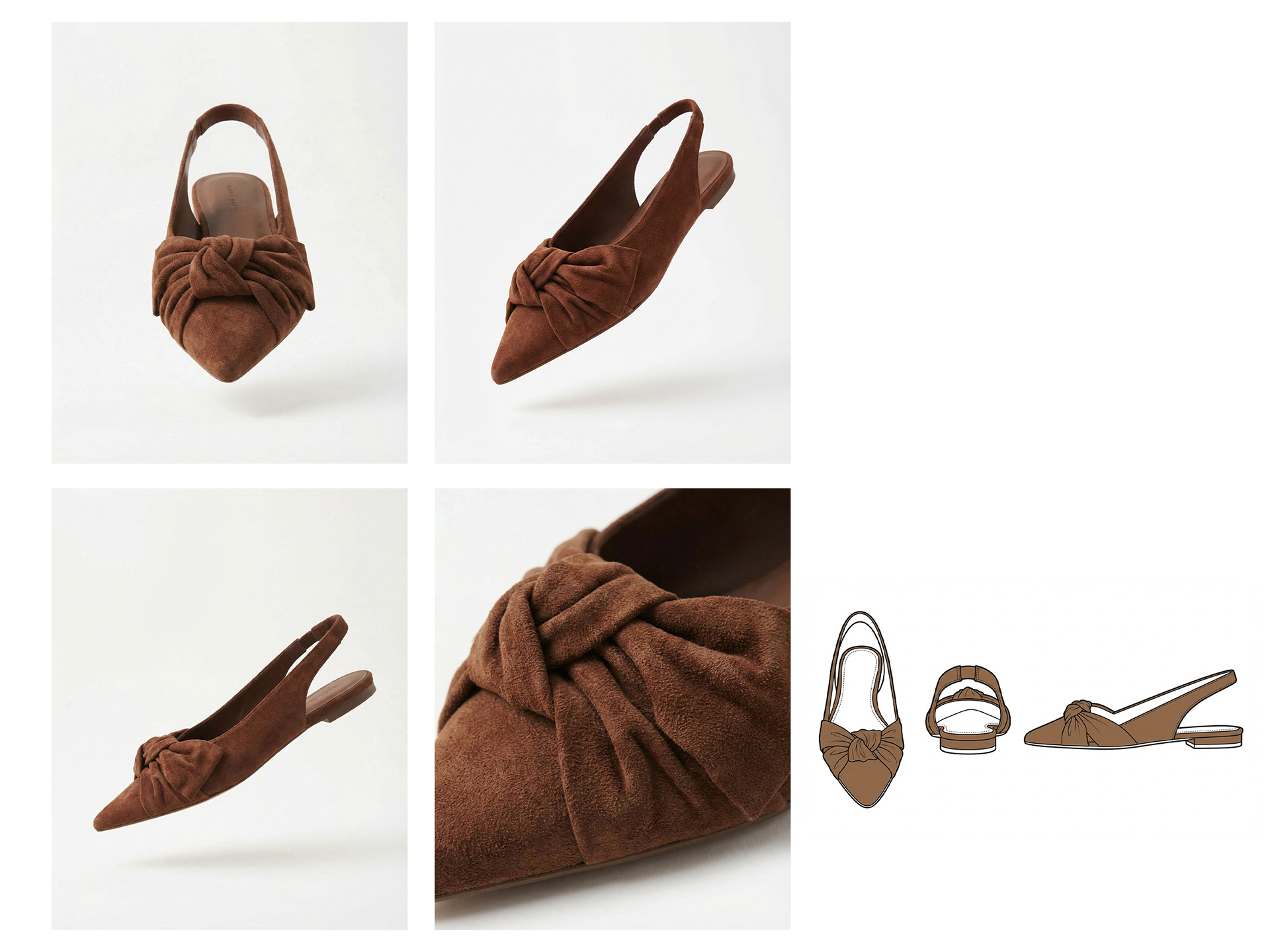 Design + E-commerce-ready photoshoot on model + E-commerce-ready Flat Shots on ghost mannequins + Technical Drawings