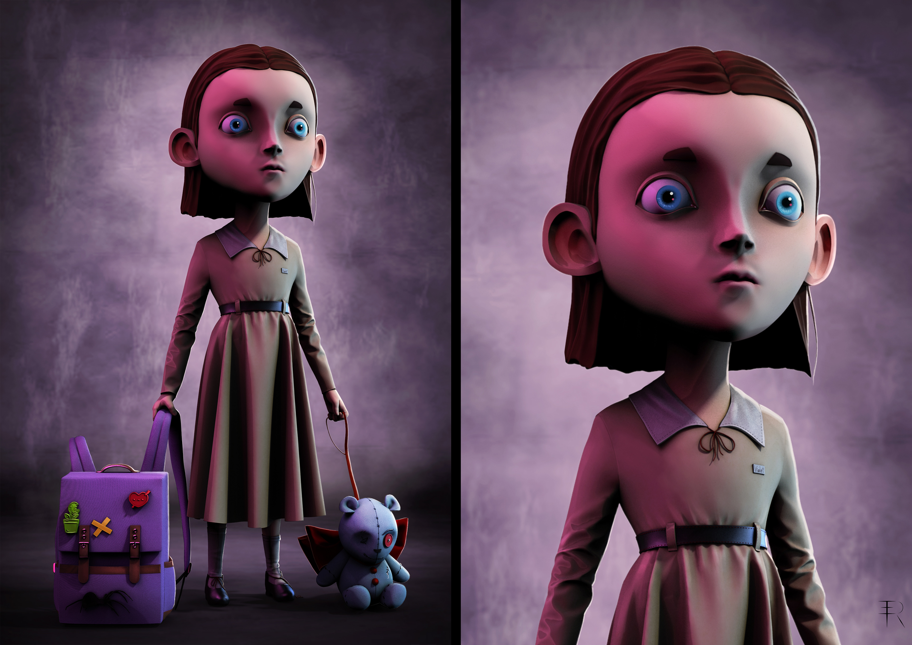 Orphan Girl - Ready for the first day of school!