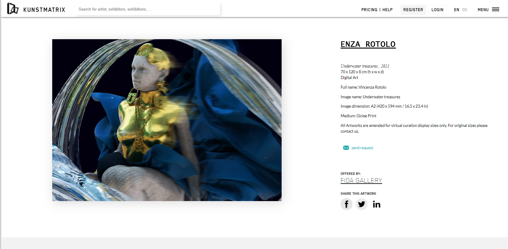 Ultramarine Project organised by FIDA on Kunstmatrix gallery - 2021