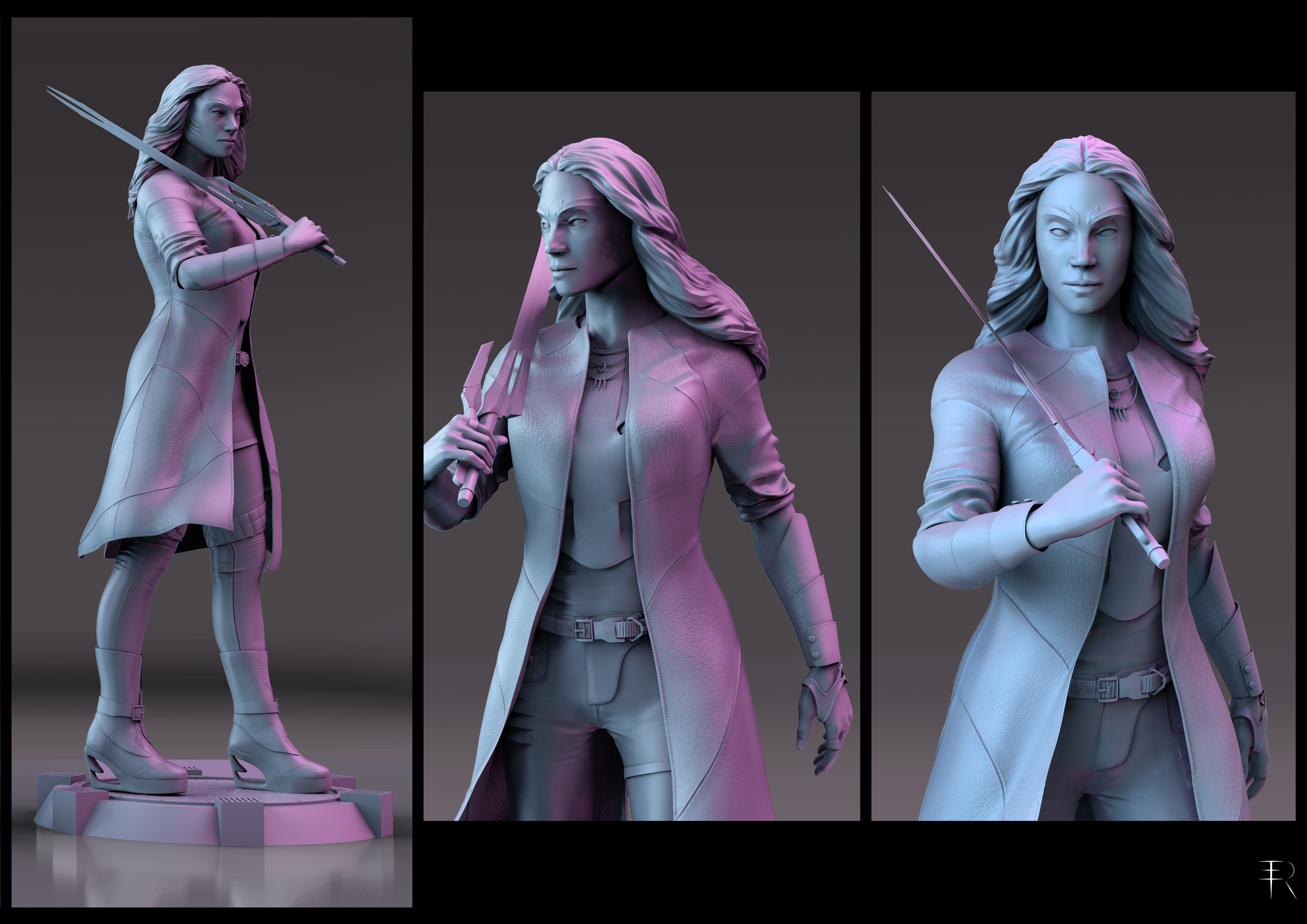 Gamora (Character Design and 3D Sculpt))