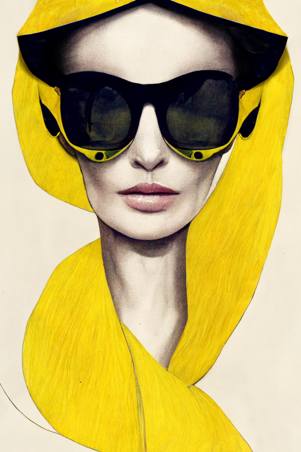 Woman portrait in yellow