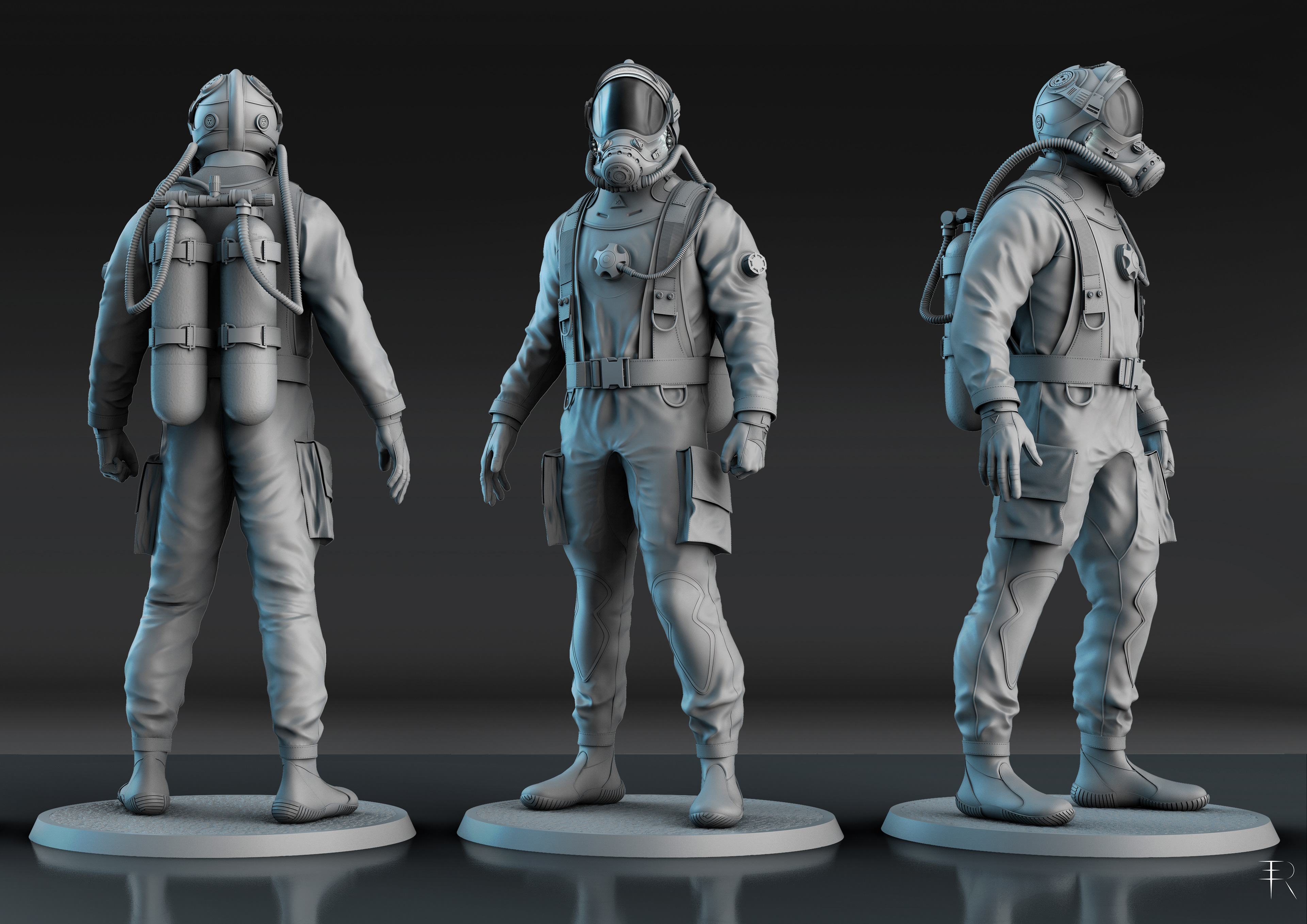 Diver (Character Design 3D Sculpt)