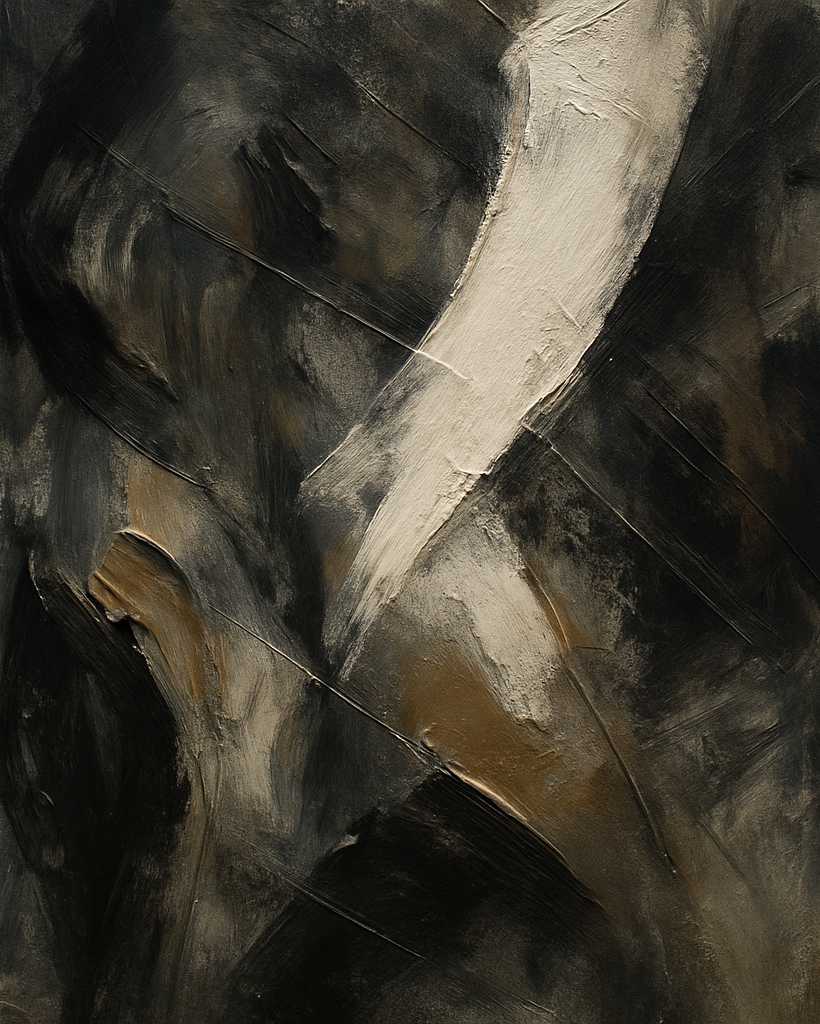 Maison Margiela Fall 25 Couture - The Form of Fashion’s Echo - Series of abstract expressionism AI Illustrations that translate the essence of fashion shows into shape, space, gesture and colour, capturing what the collection and show’s atmosphere feel like.