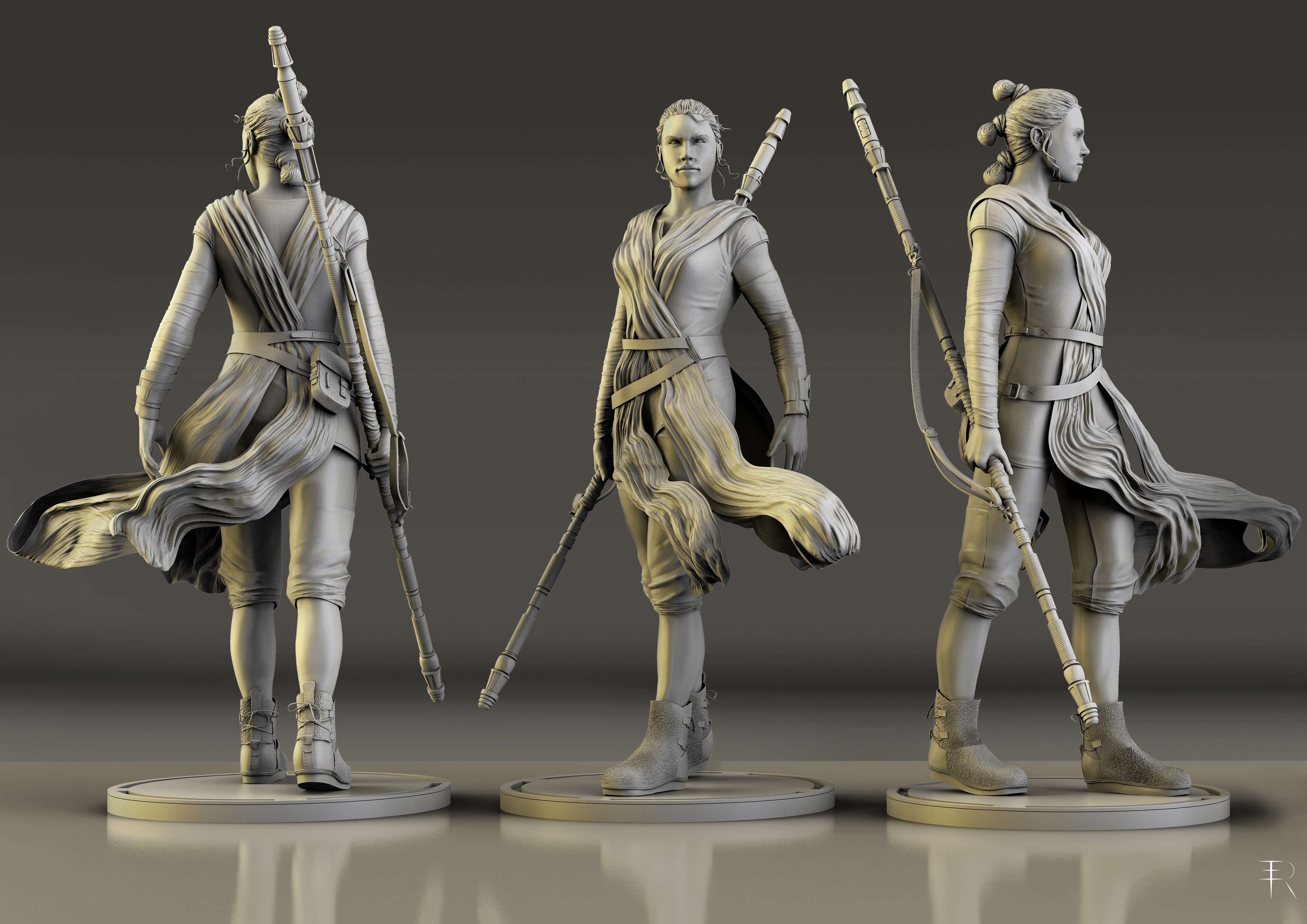 Rey (Character Design 3D Sculpt)