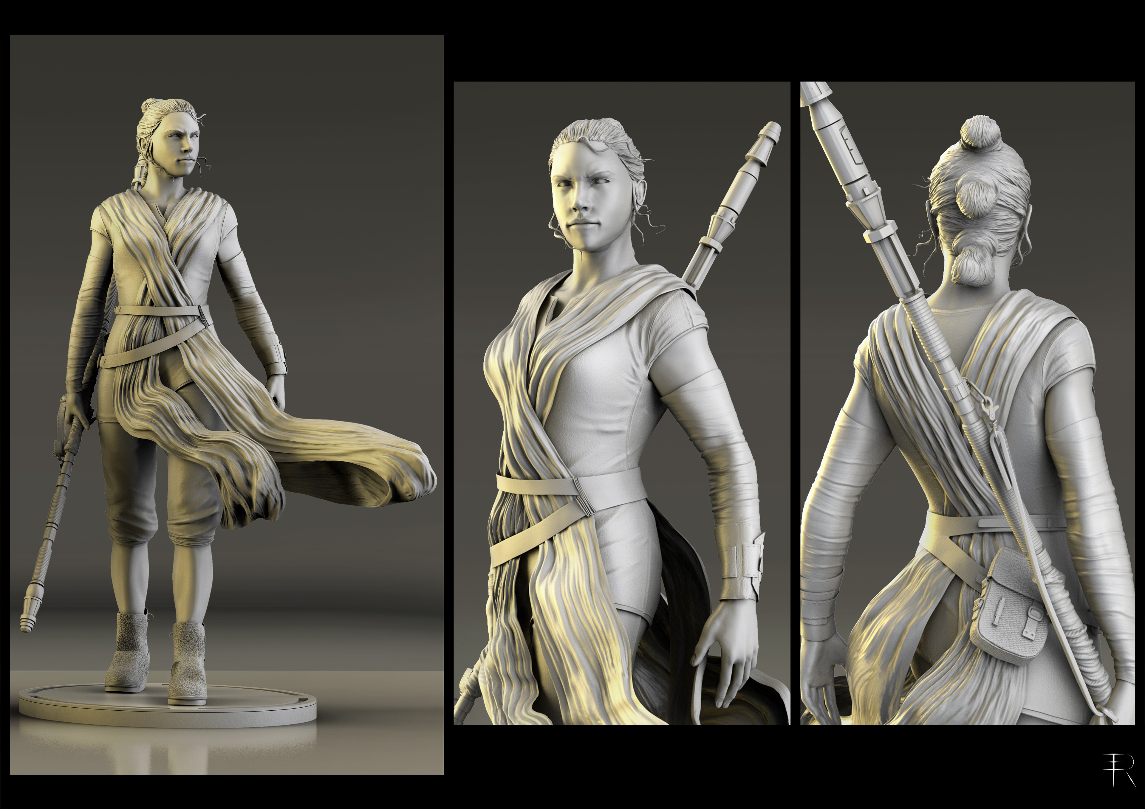 Rey (Character Design 3D Sculpt)