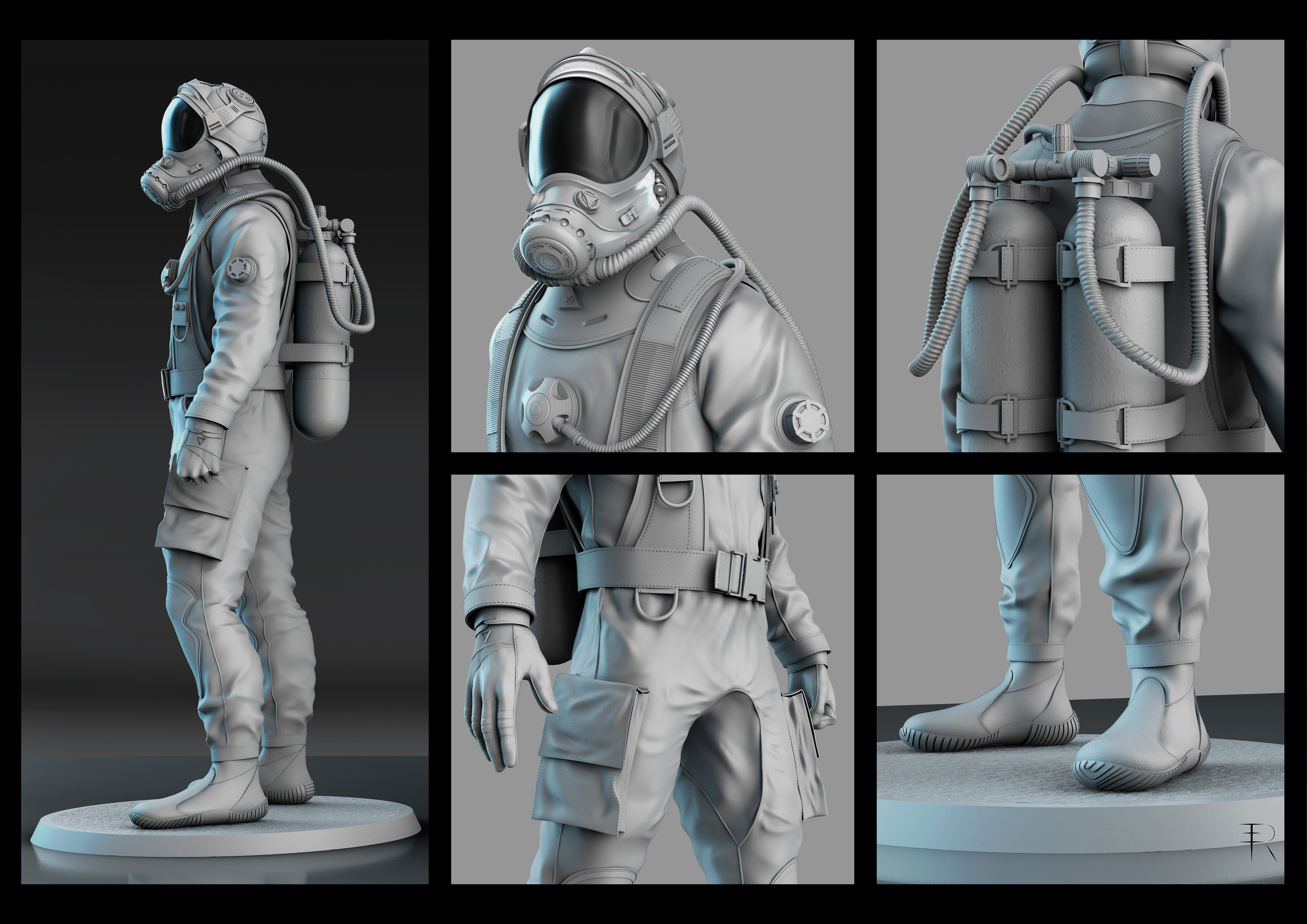 Diver (Character Design 3D Sculpt)