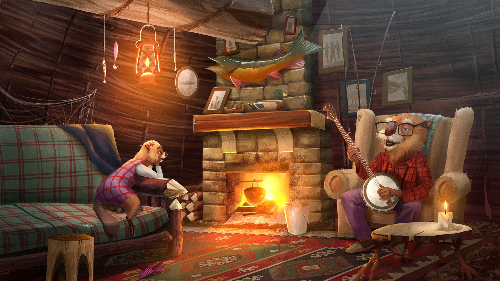 Dammy the Beaver – interior scene