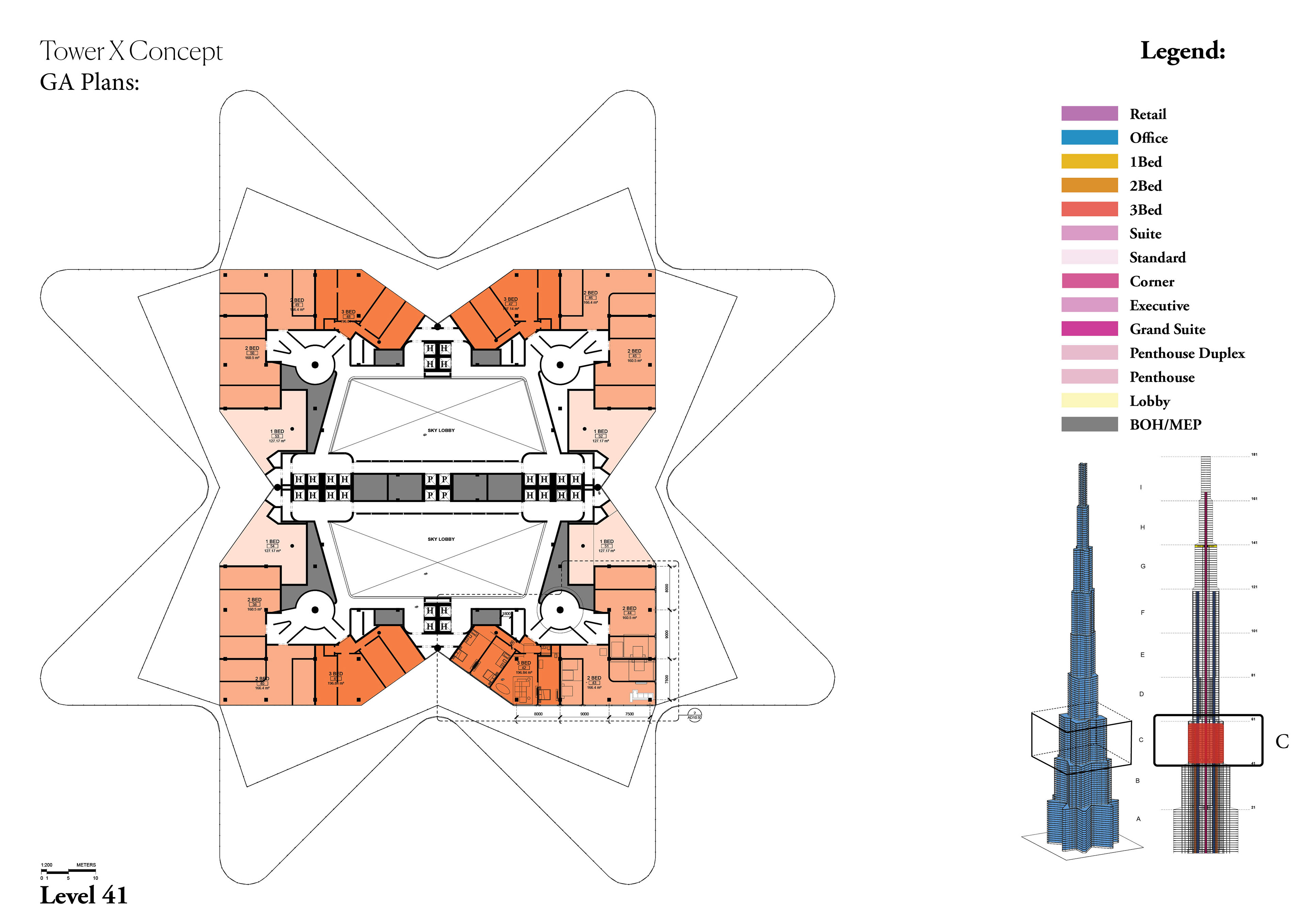 Tower X - Hotel Condominium Levels