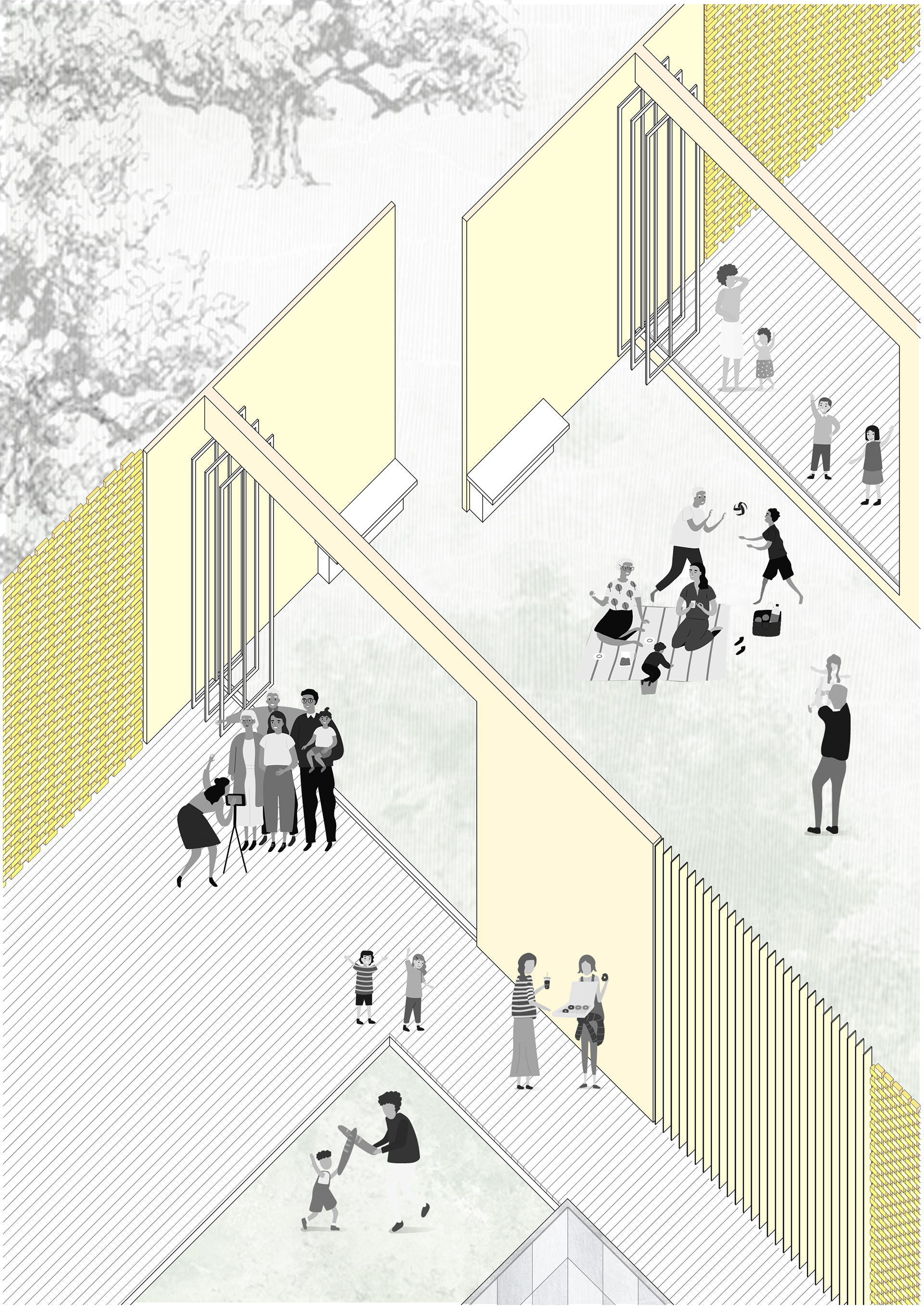 Axonometric of Villas