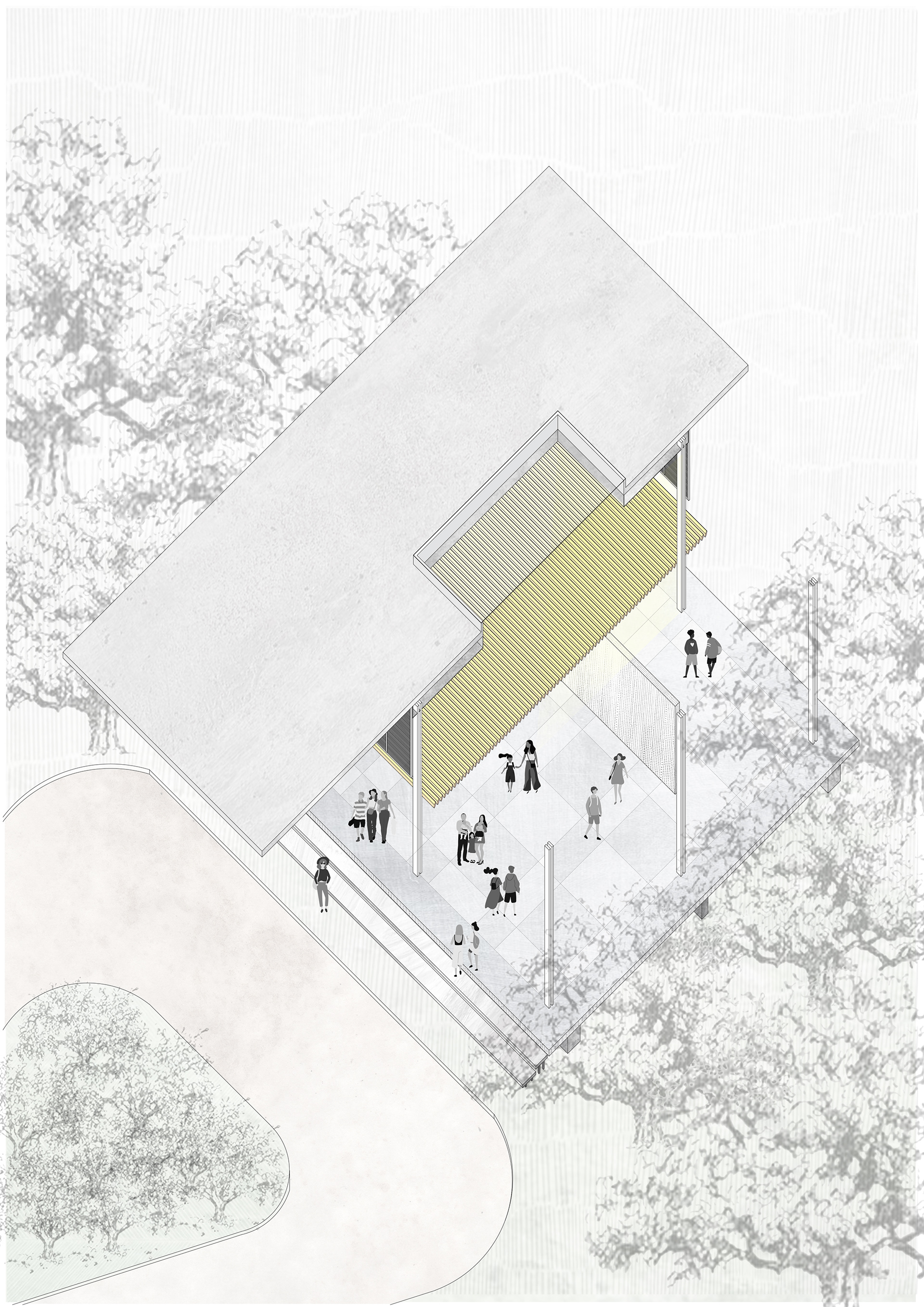 Axonometric of Lobby
