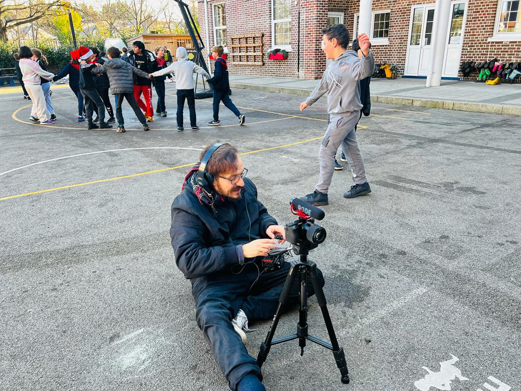 Recording a student from the 5th grade level.